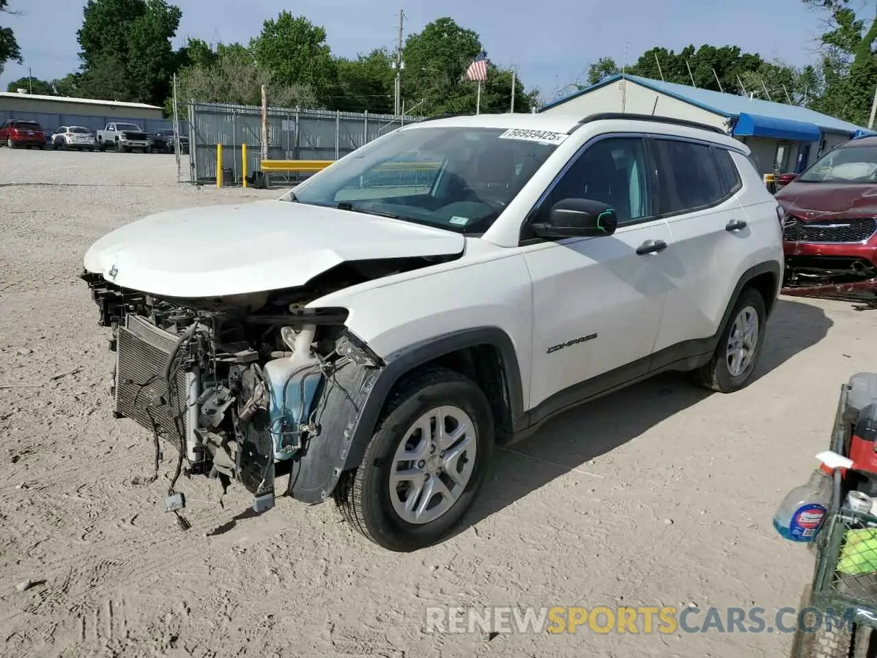 1 Photograph of a damaged car 3C4NJCAB0MT553051 JEEP COMPASS 2021