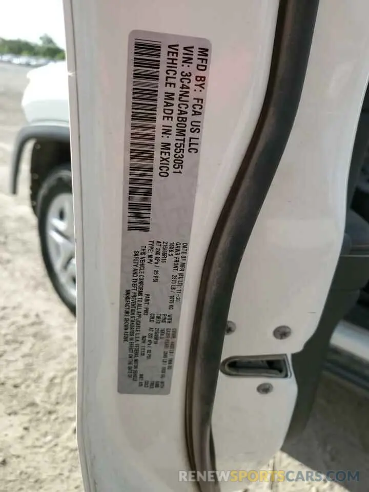13 Photograph of a damaged car 3C4NJCAB0MT553051 JEEP COMPASS 2021