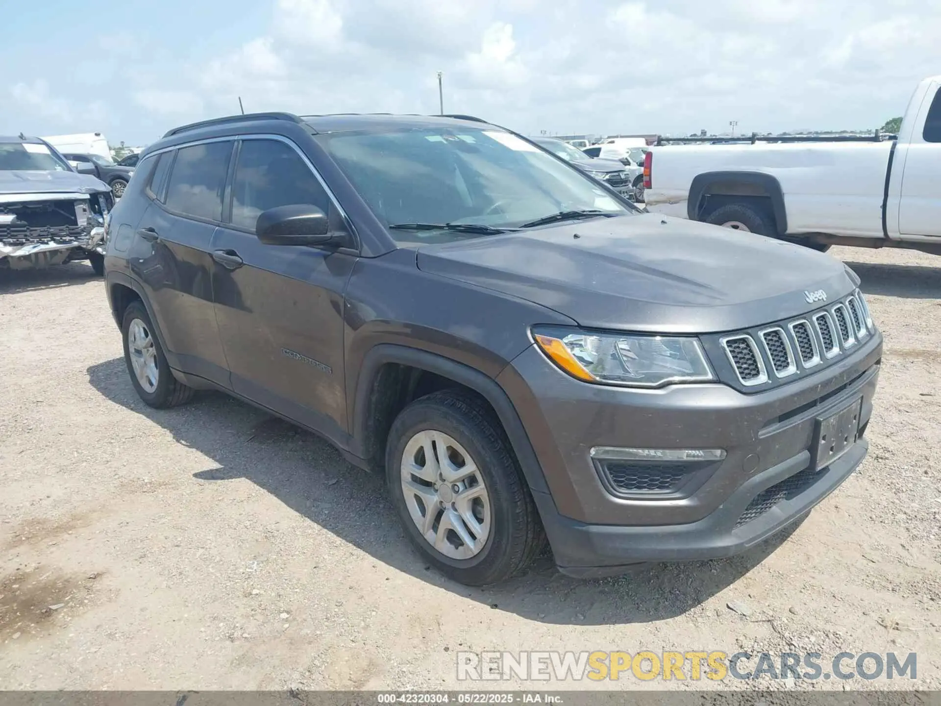 1 Photograph of a damaged car 3C4NJCAB3MT570930 JEEP COMPASS 2021
