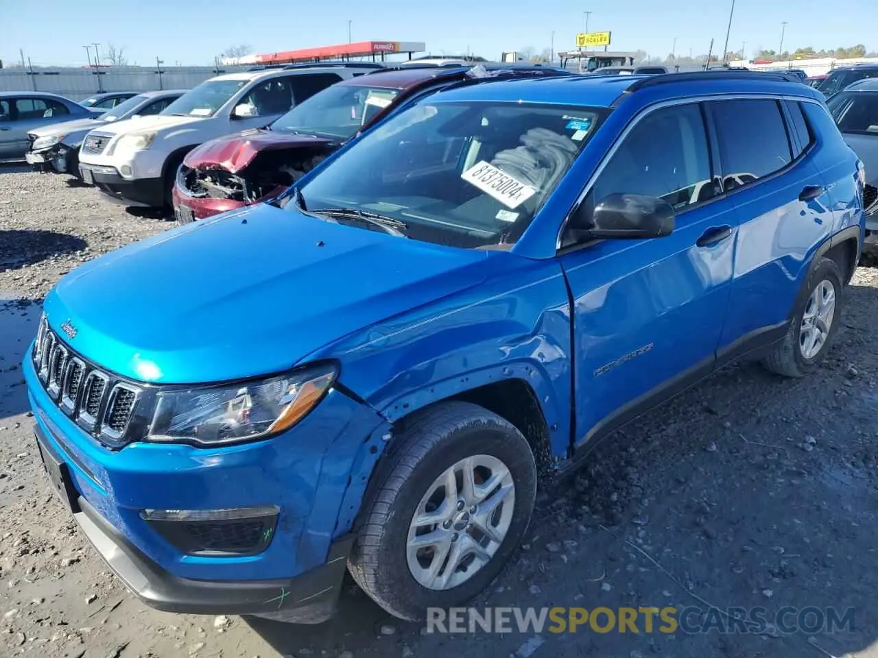 1 Фотография поврежденного автомобиля 3C4NJCAB9MT573752 JEEP COMPASS 2021