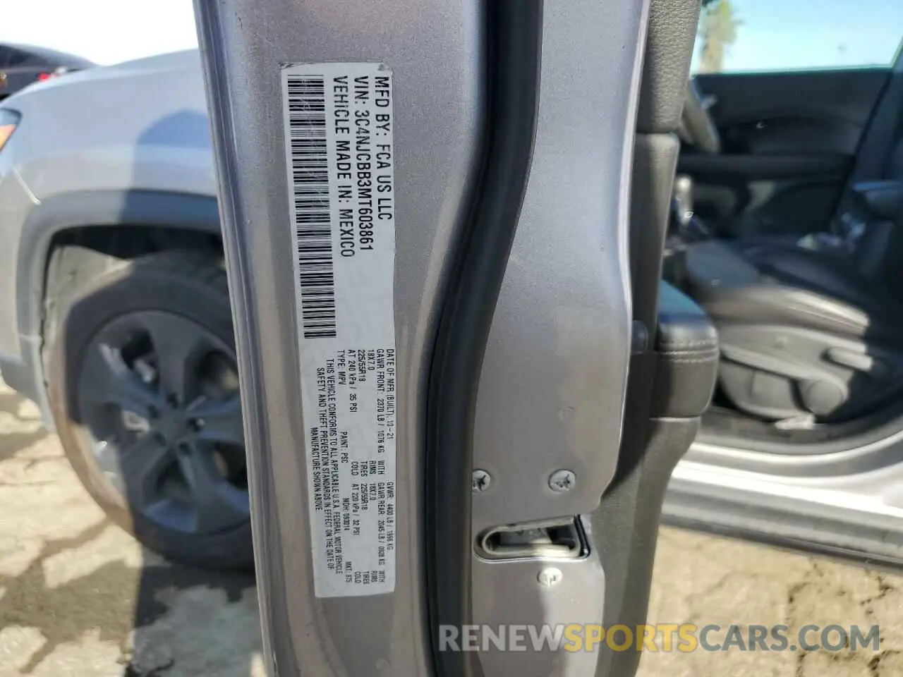 14 Photograph of a damaged car 3C4NJCBB3MT603861 JEEP COMPASS 2021