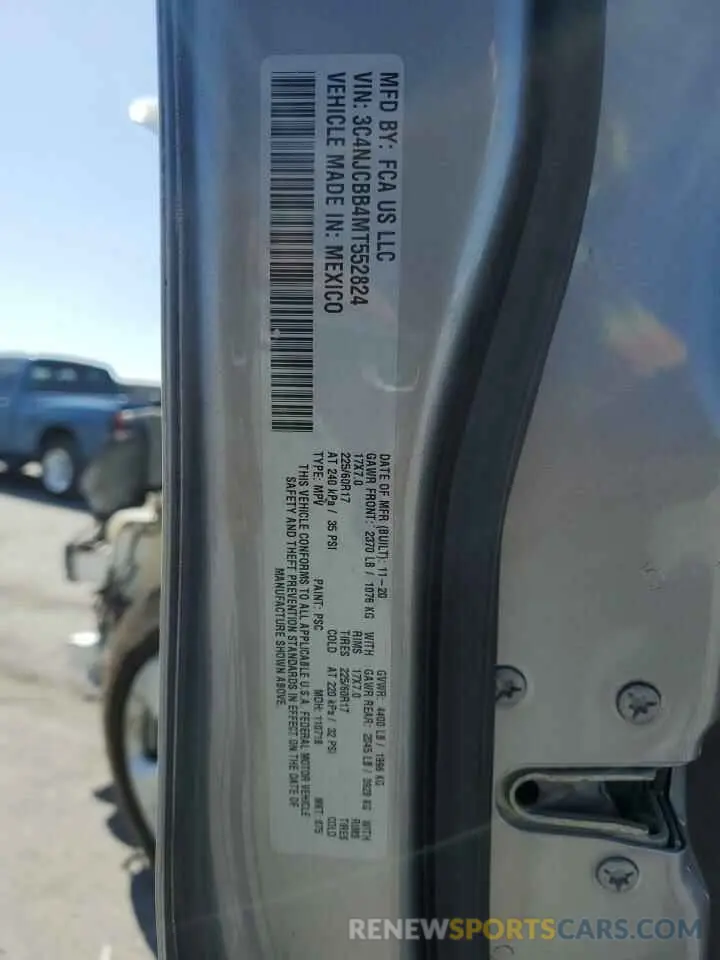 14 Фотография поврежденного автомобиля 3C4NJCBB4MT552824 JEEP COMPASS 2021
