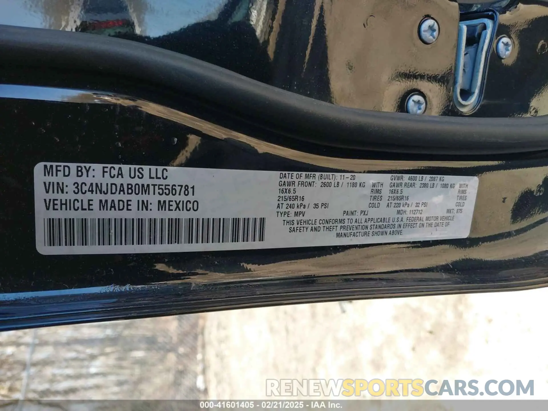 9 Фотография поврежденного автомобиля 3C4NJDAB0MT556781 JEEP COMPASS 2021