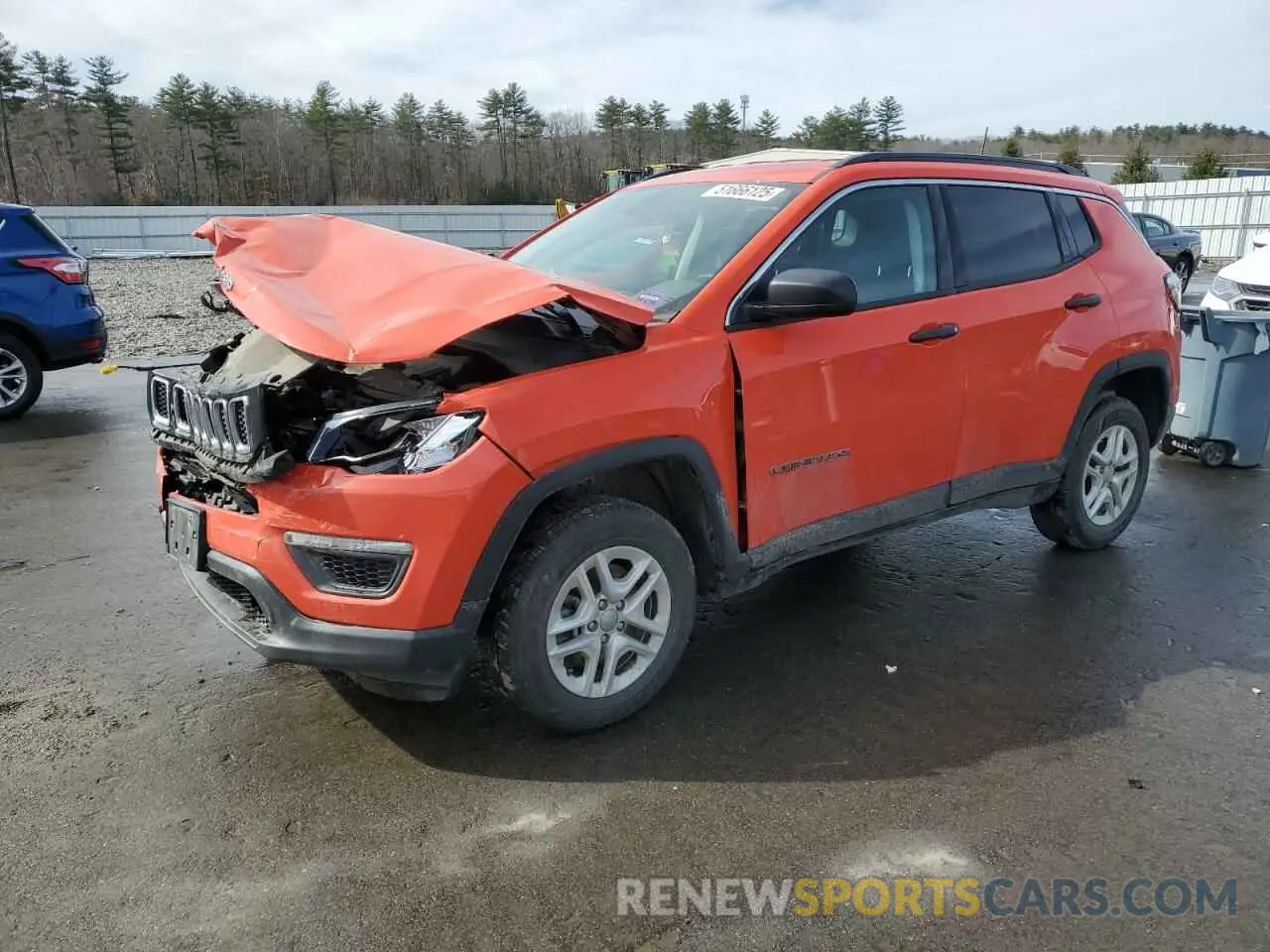 1 Фотография поврежденного автомобиля 3C4NJDAB1MT500431 JEEP COMPASS 2021