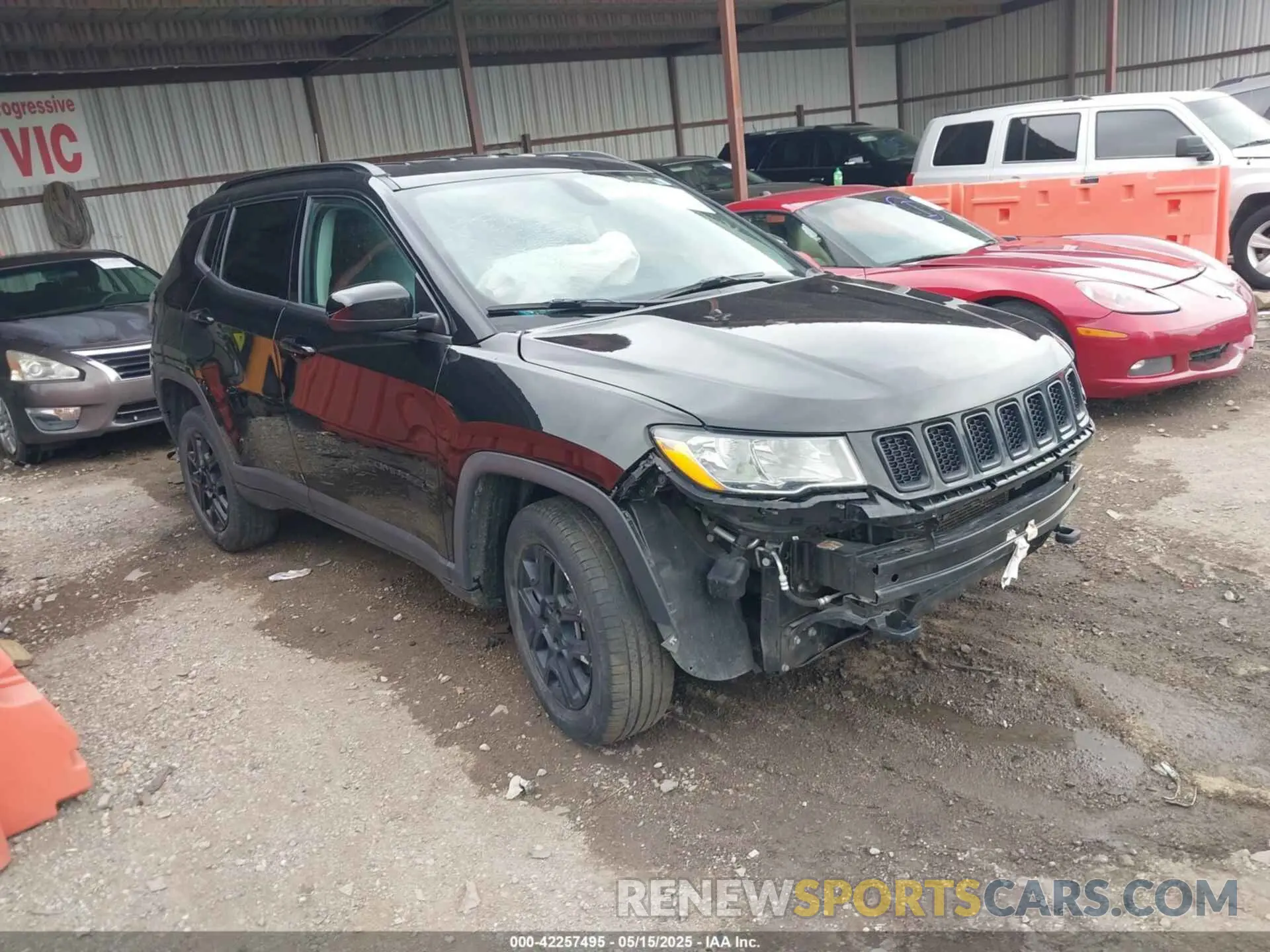 1 Photograph of a damaged car 3C4NJDAB3MT596661 JEEP COMPASS 2021