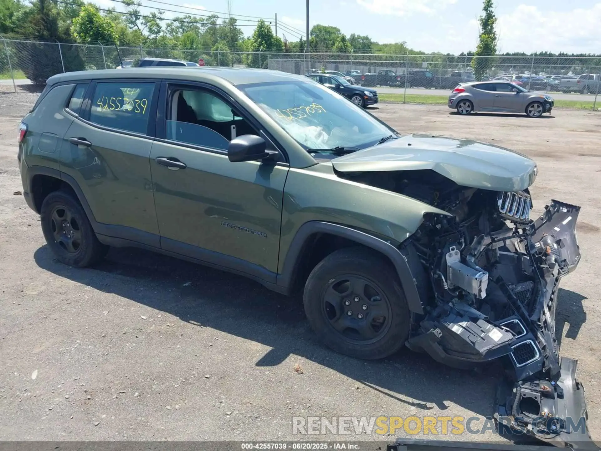 1 Фотография поврежденного автомобиля 3C4NJDAB6MT591308 JEEP COMPASS 2021