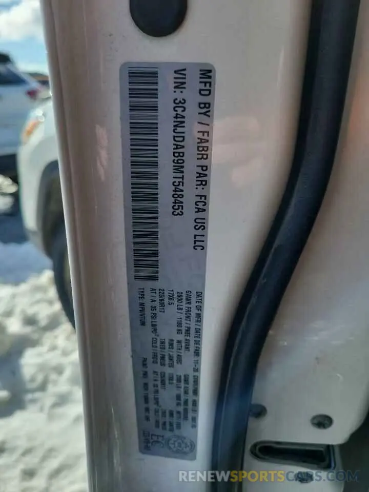 13 Фотография поврежденного автомобиля 3C4NJDAB9MT548453 JEEP COMPASS 2021