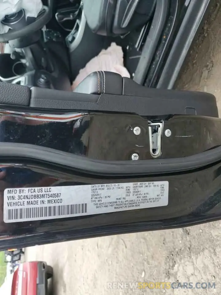 12 Photograph of a damaged car 3C4NJDBB3MT540587 JEEP COMPASS 2021