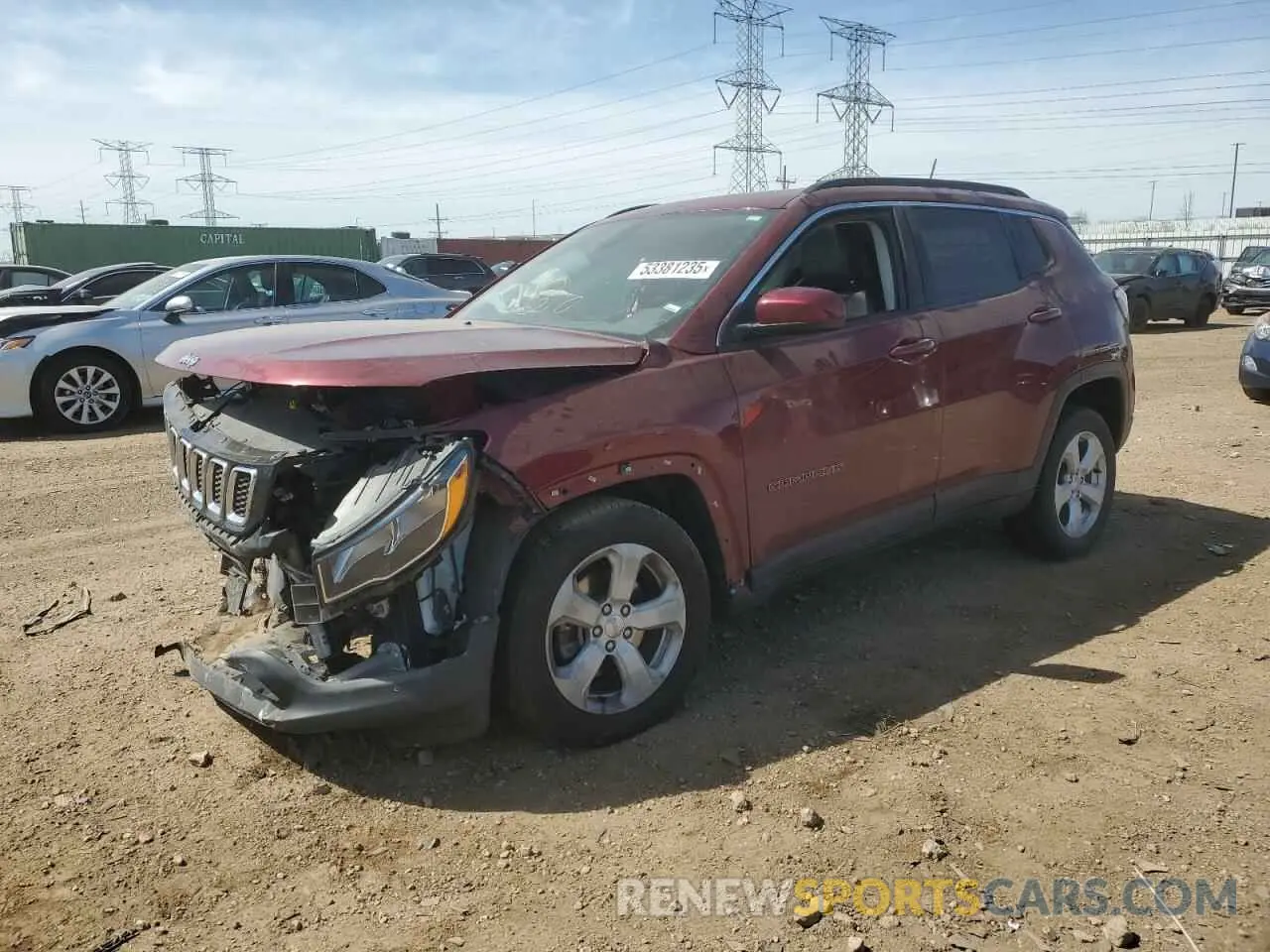 1 Photograph of a damaged car 3C4NJDBB3MT598618 JEEP COMPASS 2021