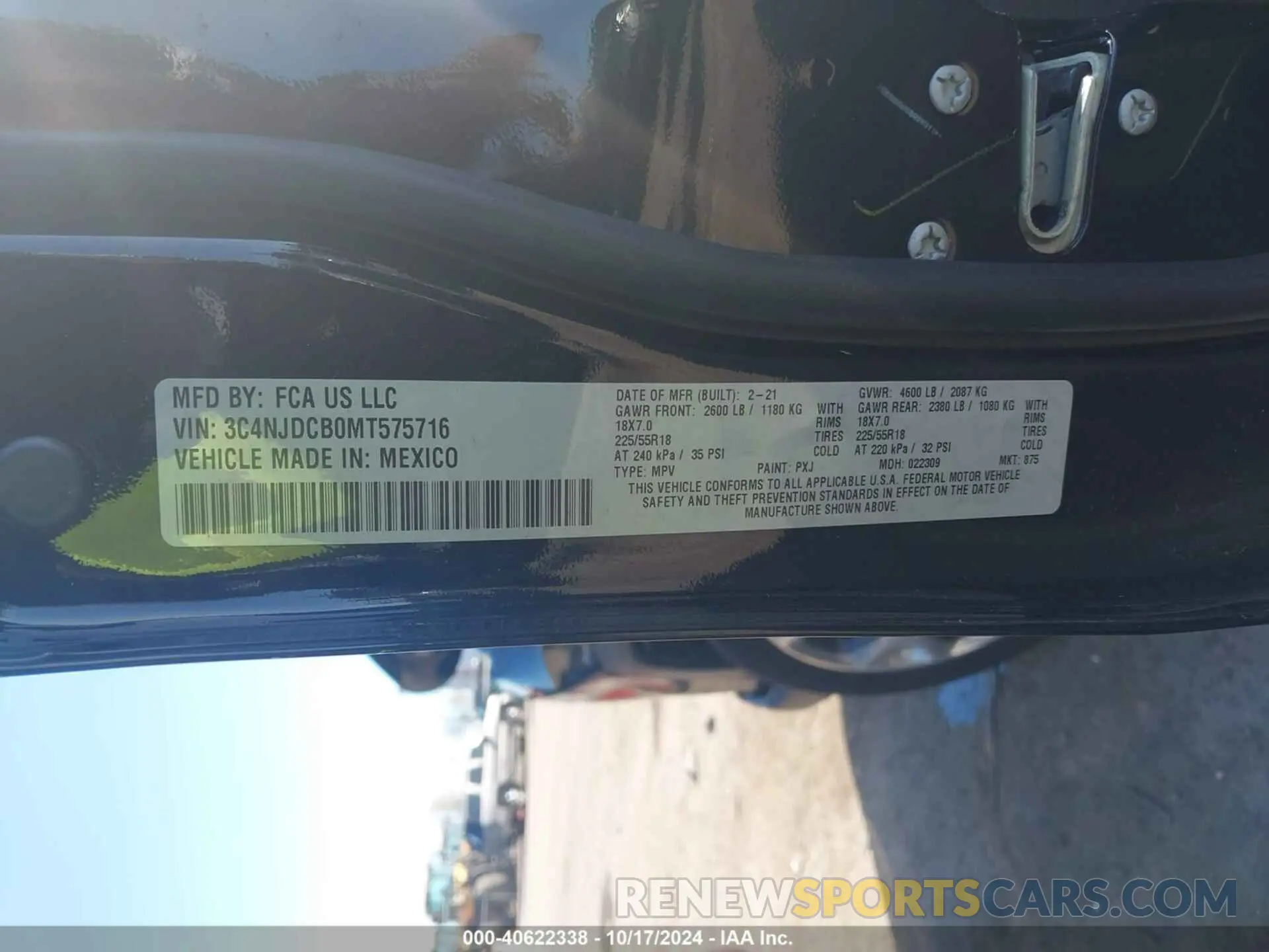 9 Photograph of a damaged car 3C4NJDCB0MT575716 JEEP COMPASS 2021