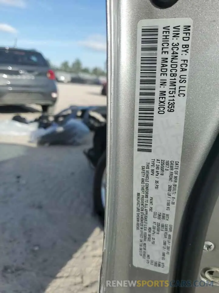 13 Photograph of a damaged car 3C4NJDCB1MT511359 JEEP COMPASS 2021