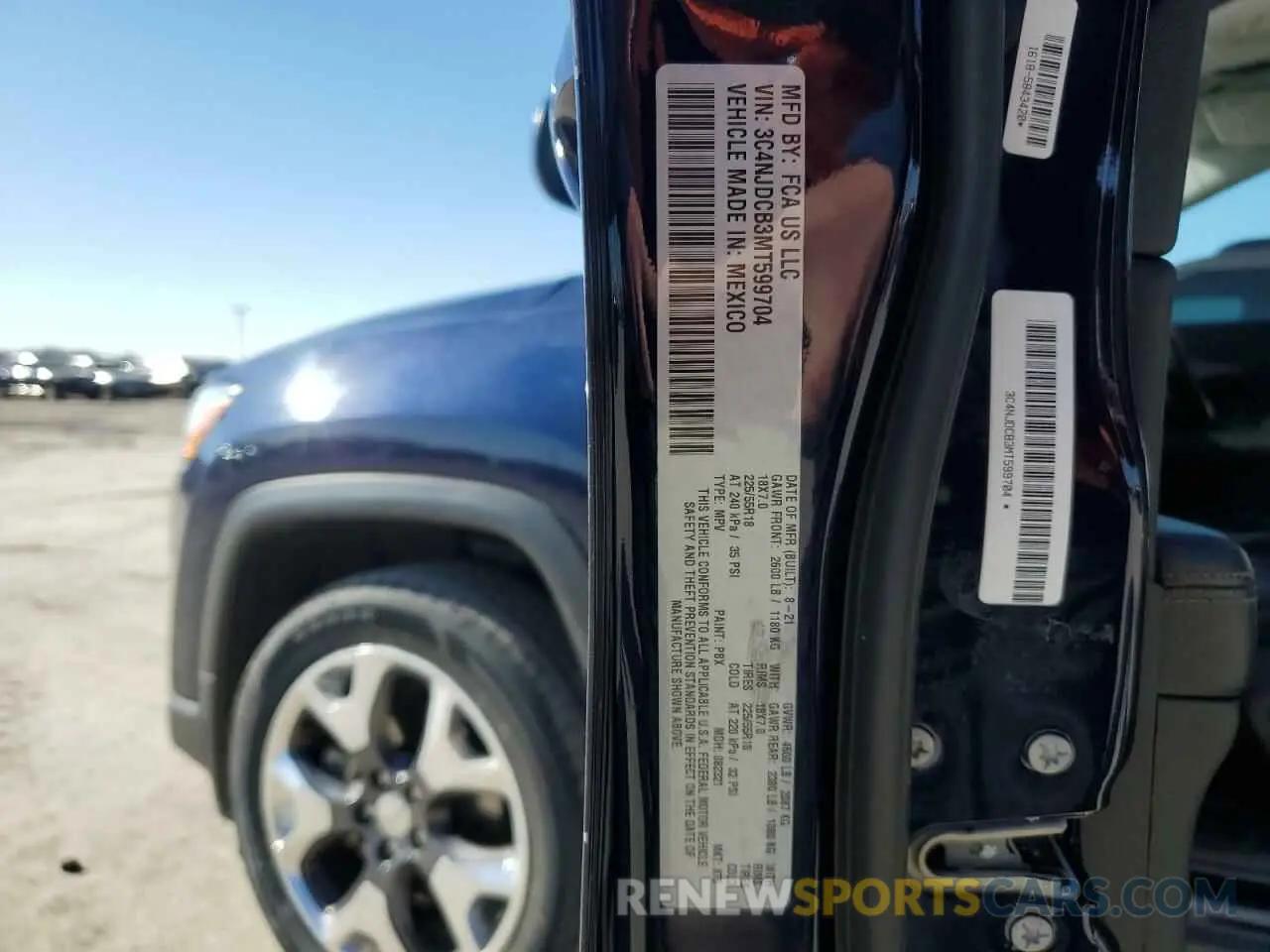 13 Фотография поврежденного автомобиля 3C4NJDCB3MT599704 JEEP COMPASS 2021