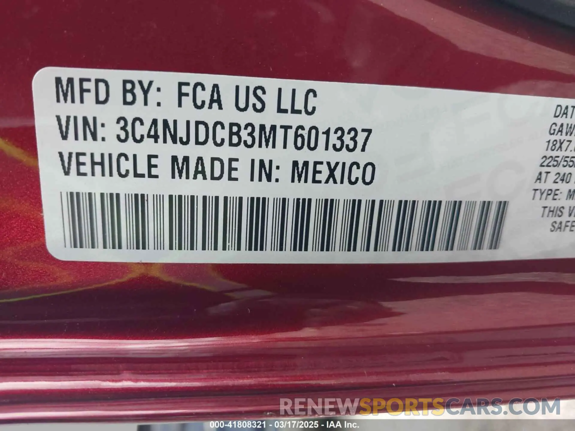 9 Photograph of a damaged car 3C4NJDCB3MT601337 JEEP COMPASS 2021