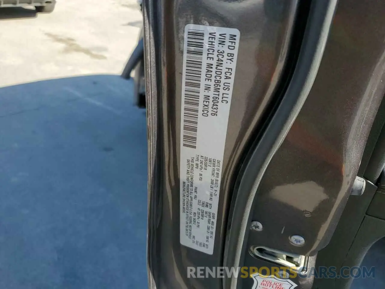 15 Фотография поврежденного автомобиля 3C4NJDCB6MT604376 JEEP COMPASS 2021