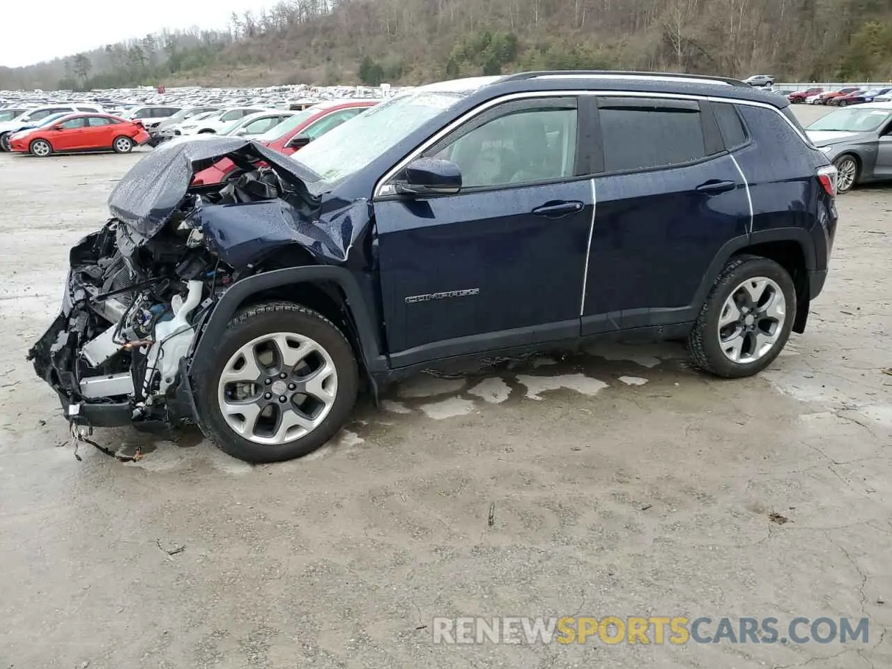 1 Photograph of a damaged car 3C4NJDCBXMT602906 JEEP COMPASS 2021