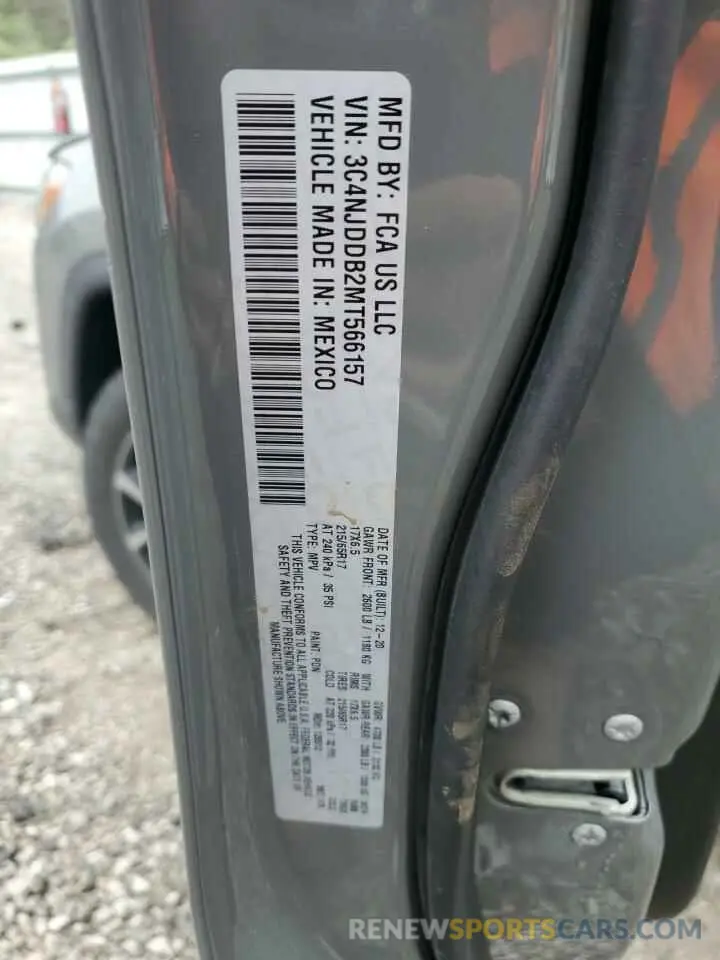13 Фотография поврежденного автомобиля 3C4NJDDB2MT566157 JEEP COMPASS 2021