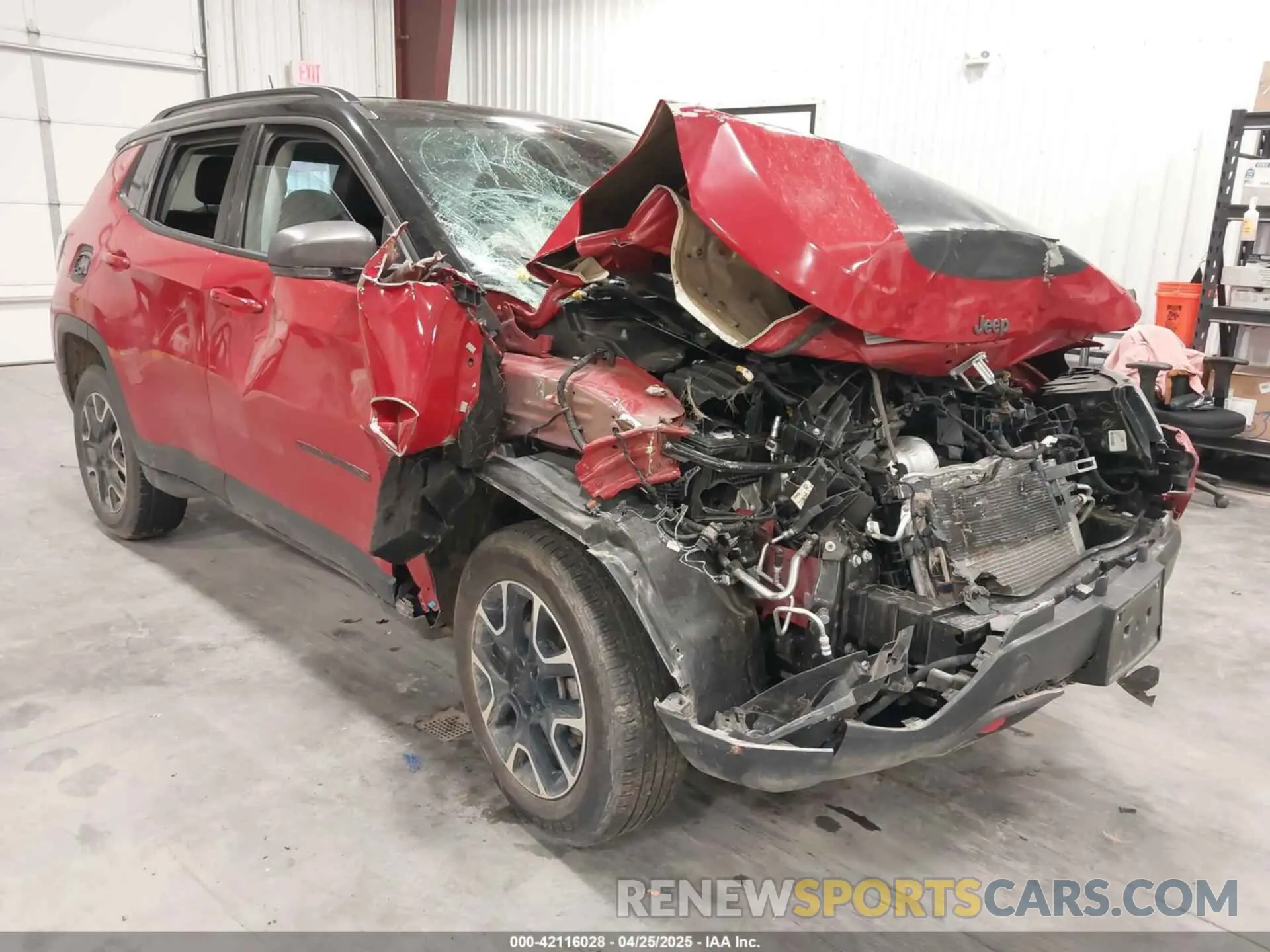 1 Photograph of a damaged car 3C4NJDDBXMT586981 JEEP COMPASS 2021