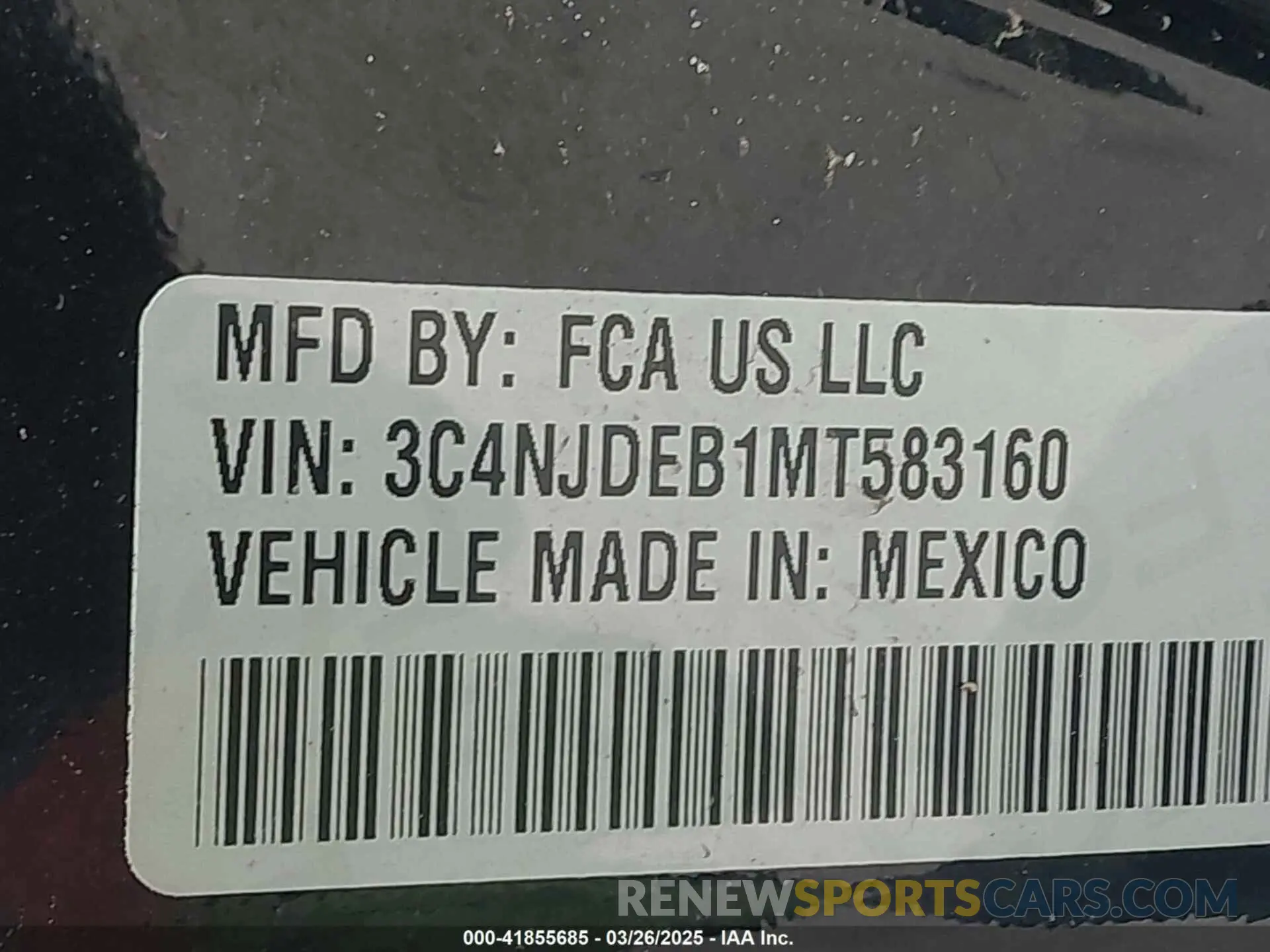 9 Фотография поврежденного автомобиля 3C4NJDEB1MT583160 JEEP COMPASS 2021
