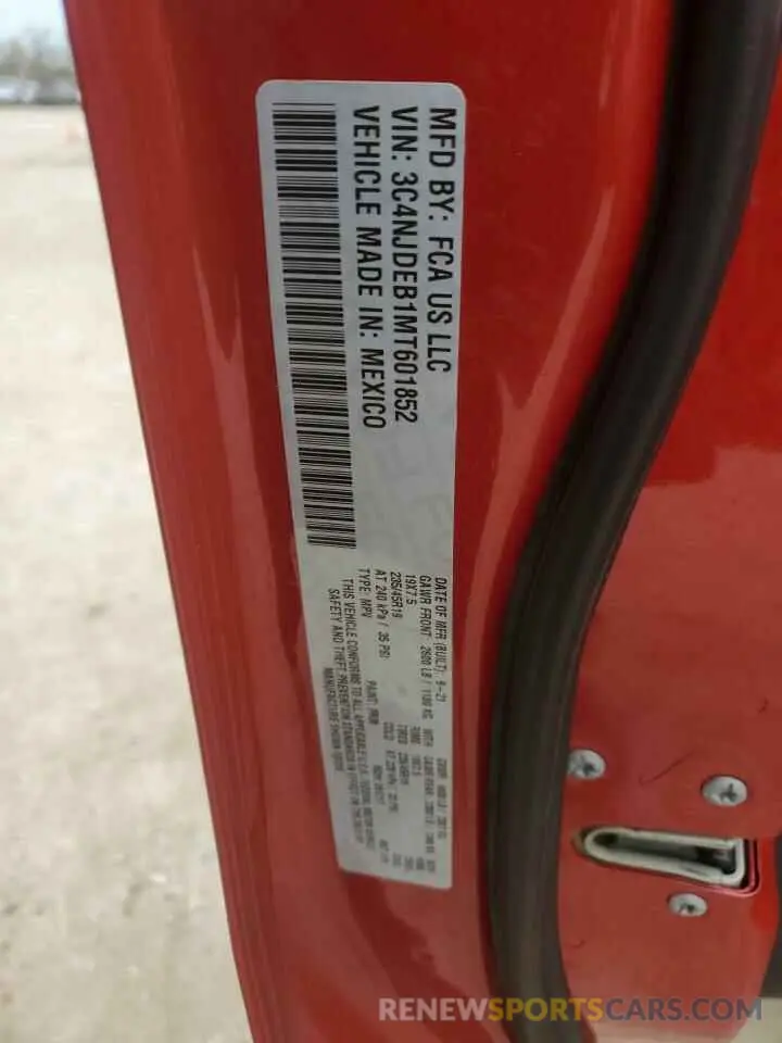 13 Фотография поврежденного автомобиля 3C4NJDEB1MT601852 JEEP COMPASS 2021