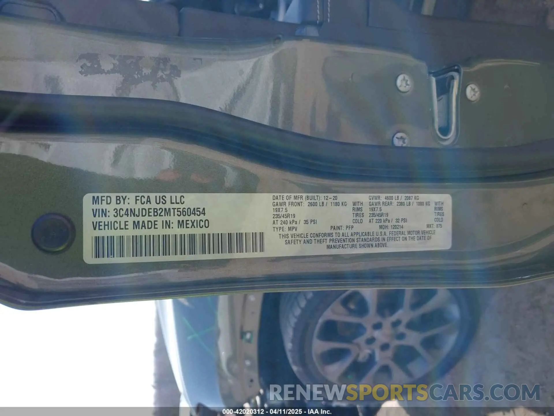 9 Фотография поврежденного автомобиля 3C4NJDEB2MT560454 JEEP COMPASS 2021