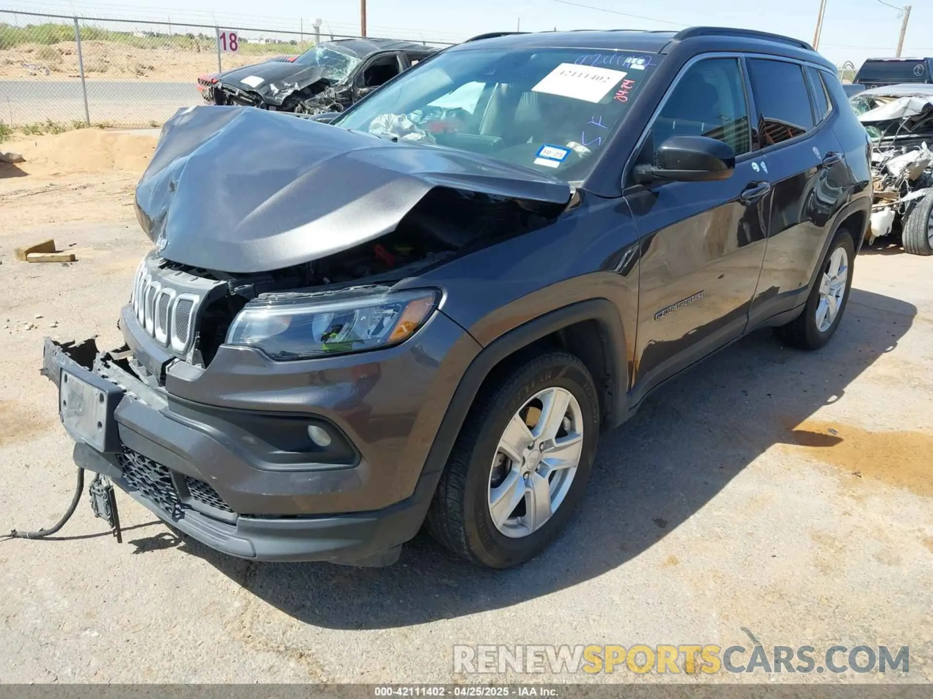 2 Photograph of a damaged car 3C4NJCBB5NT106599 JEEP COMPASS 2022