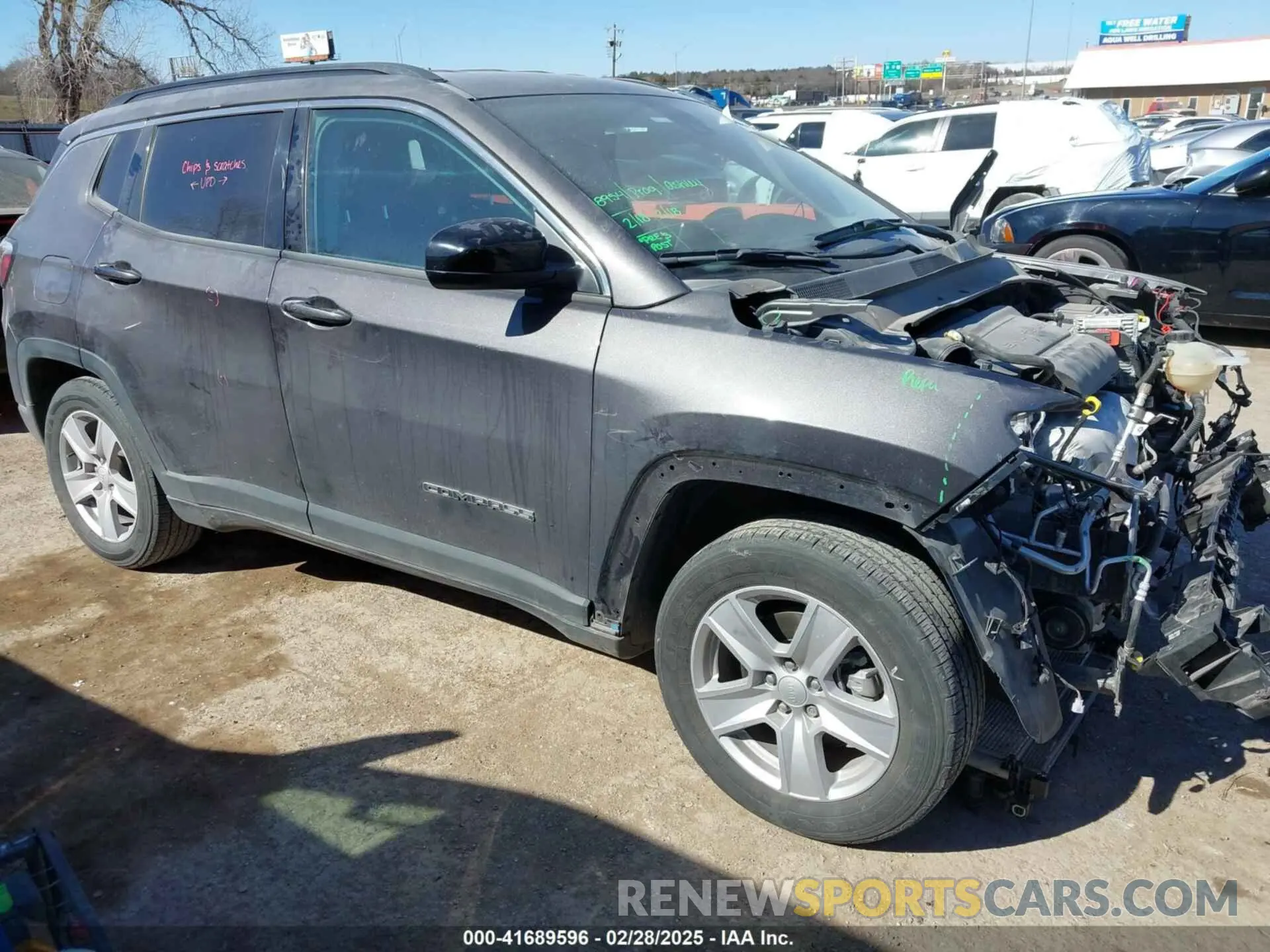 1 Photograph of a damaged car 3C4NJCBB6NT224970 JEEP COMPASS 2022
