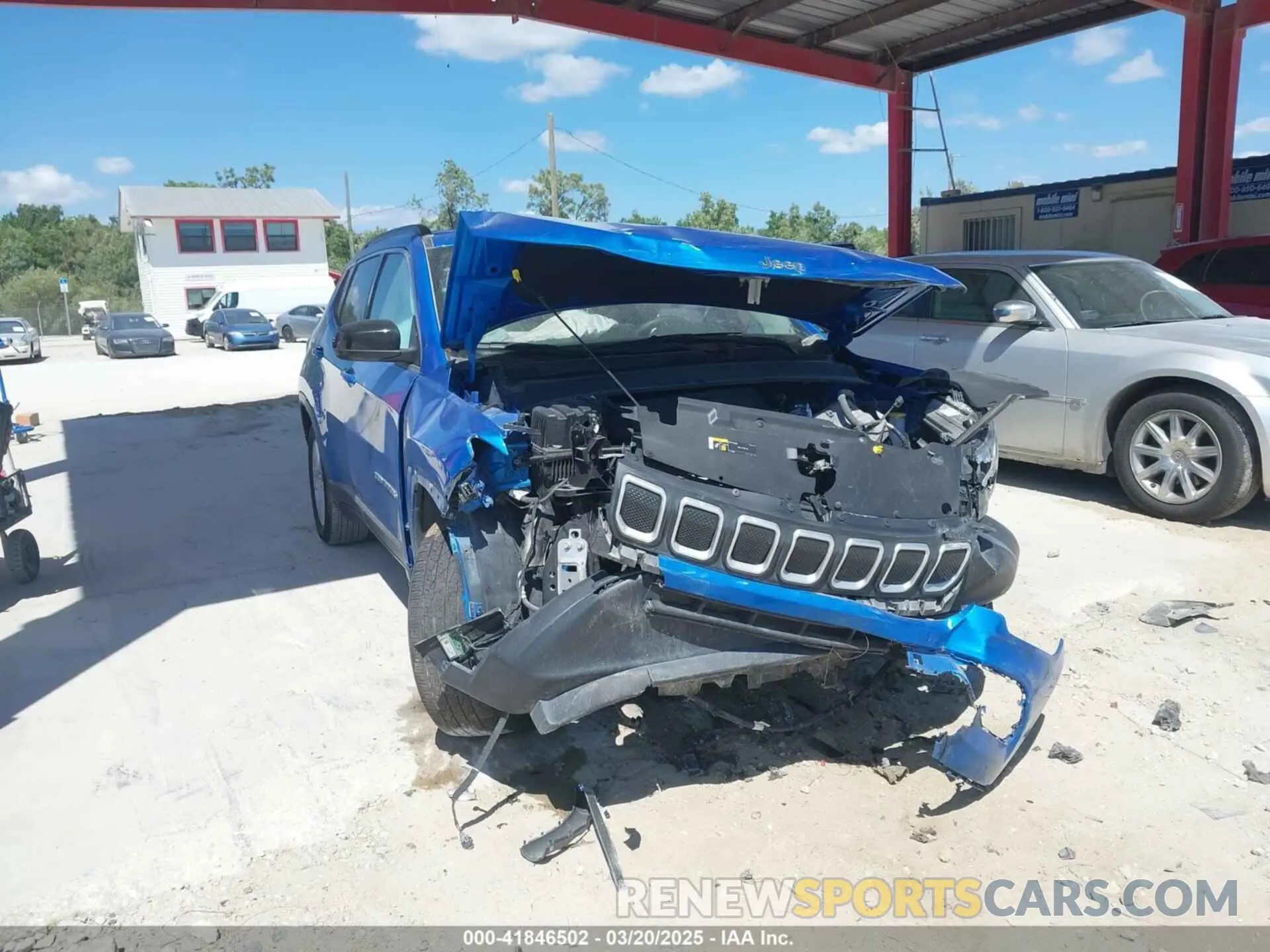 1 Photograph of a damaged car 3C4NJCBB7NT119404 JEEP COMPASS 2022
