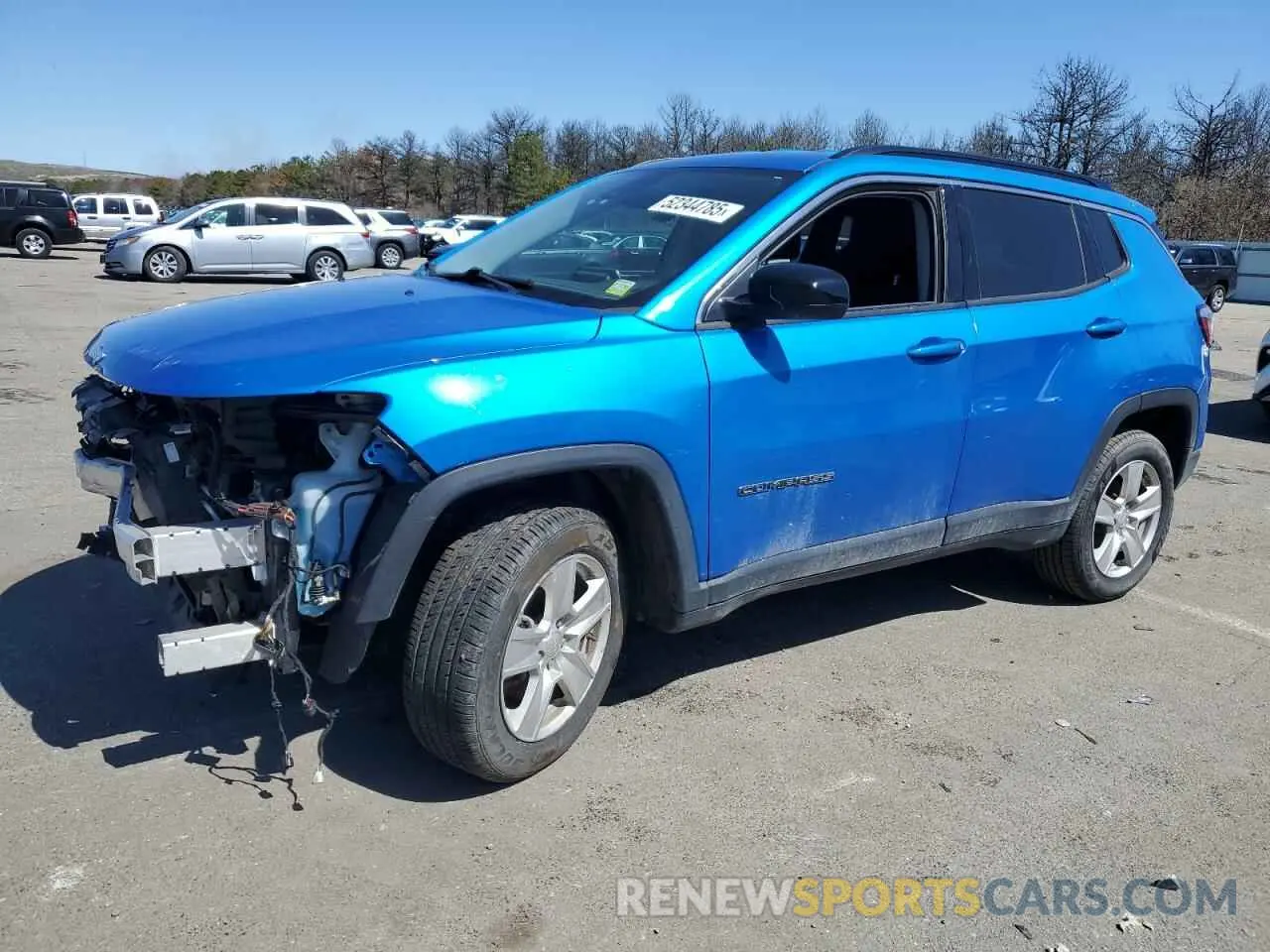 1 Photograph of a damaged car 3C4NJDBB1NT127245 JEEP COMPASS 2022
