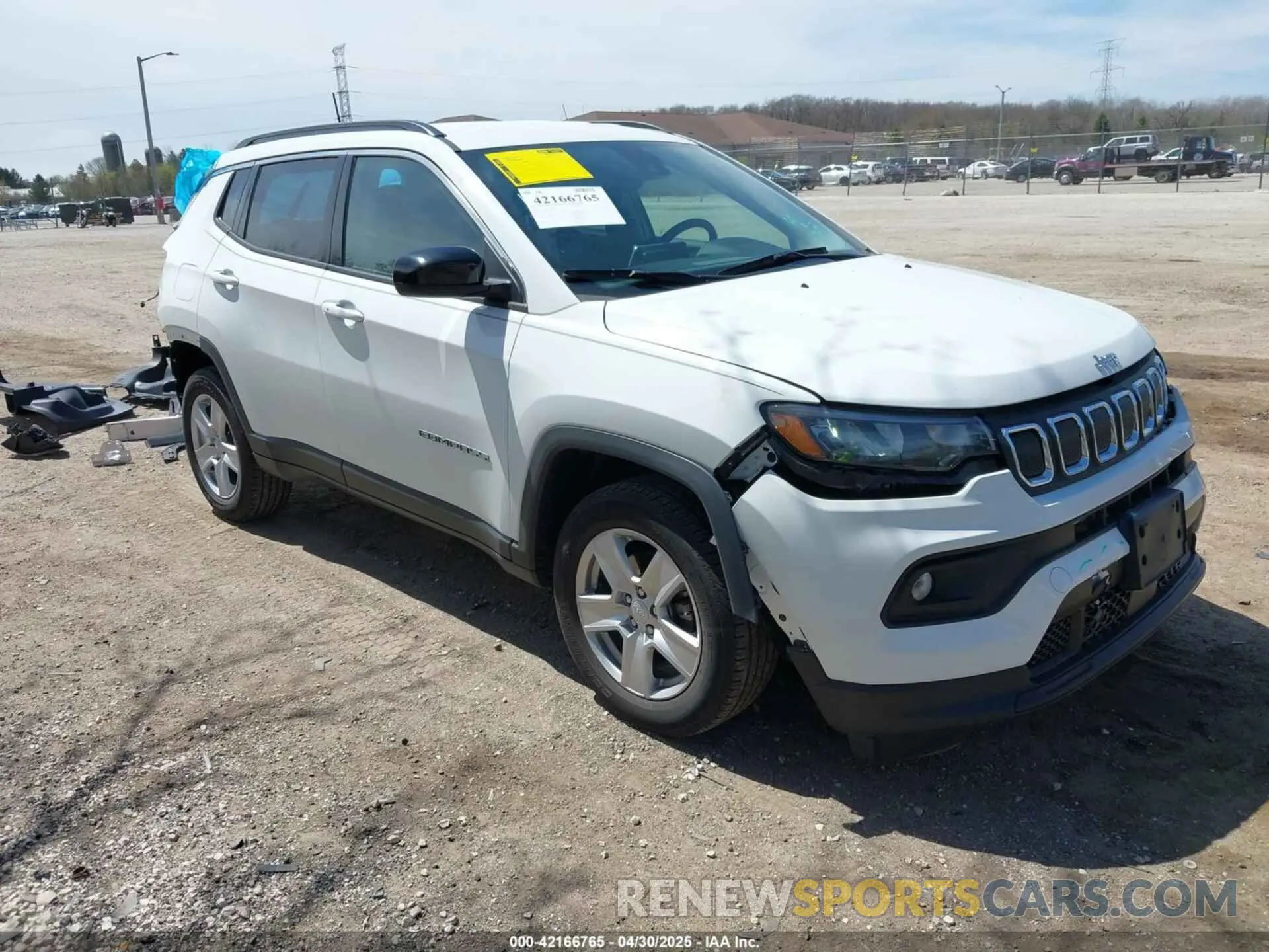 1 Photograph of a damaged car 3C4NJDBB3NT156973 JEEP COMPASS 2022