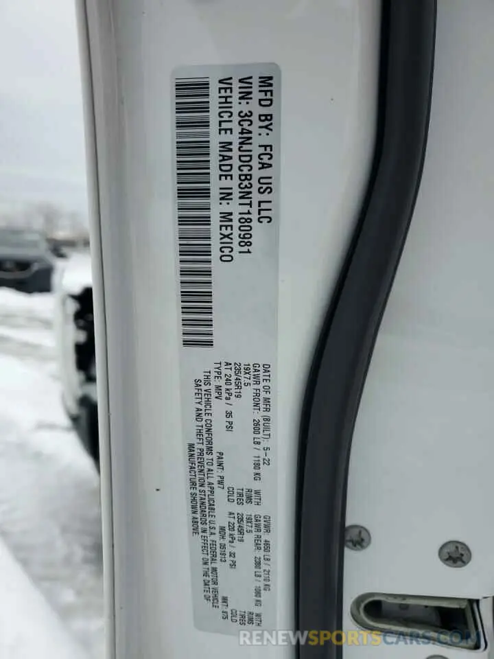 13 Фотография поврежденного автомобиля 3C4NJDCB3NT180981 JEEP COMPASS 2022