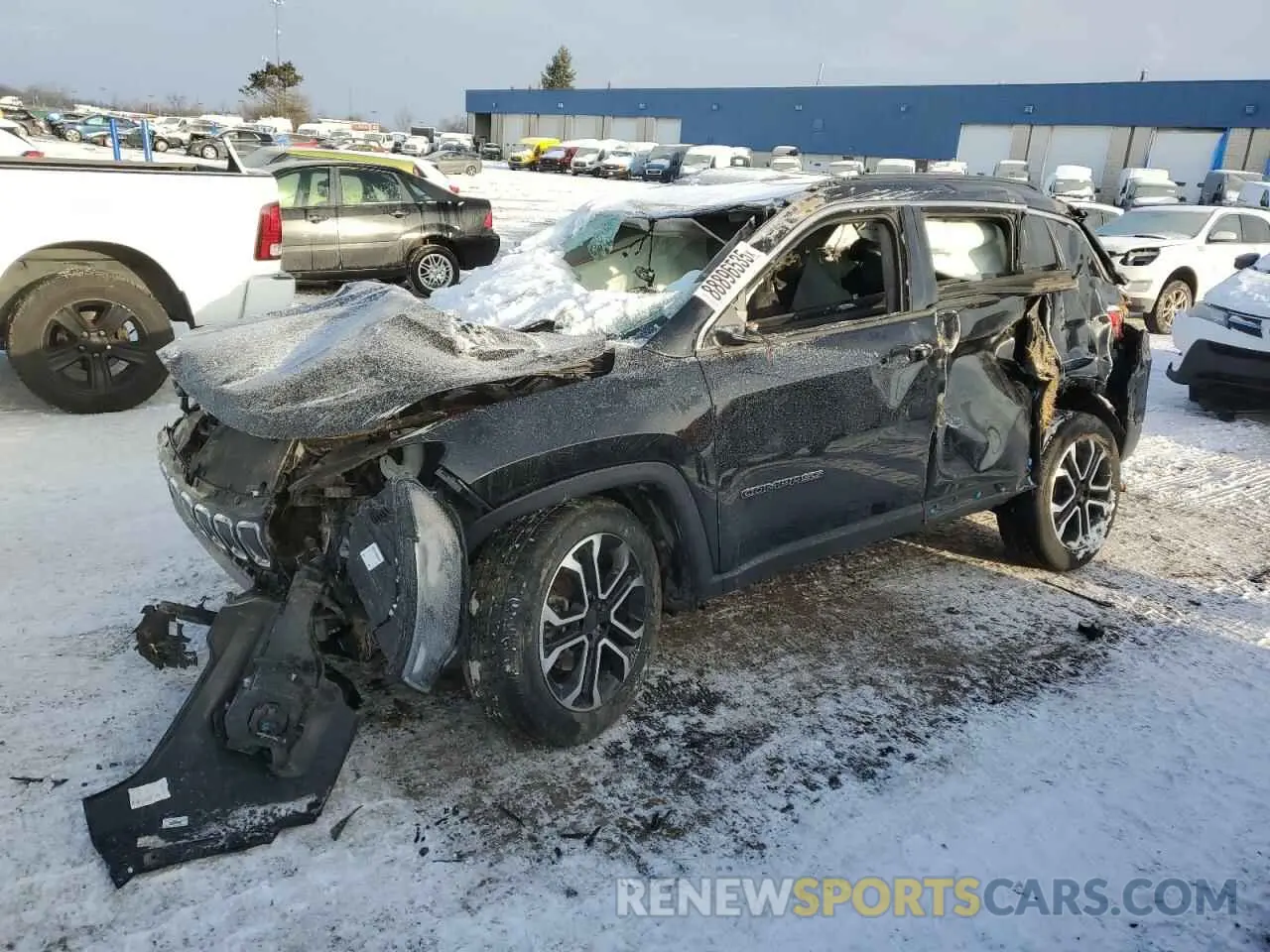 1 Photograph of a damaged car 3C4NJDCB3NT235896 JEEP COMPASS 2022