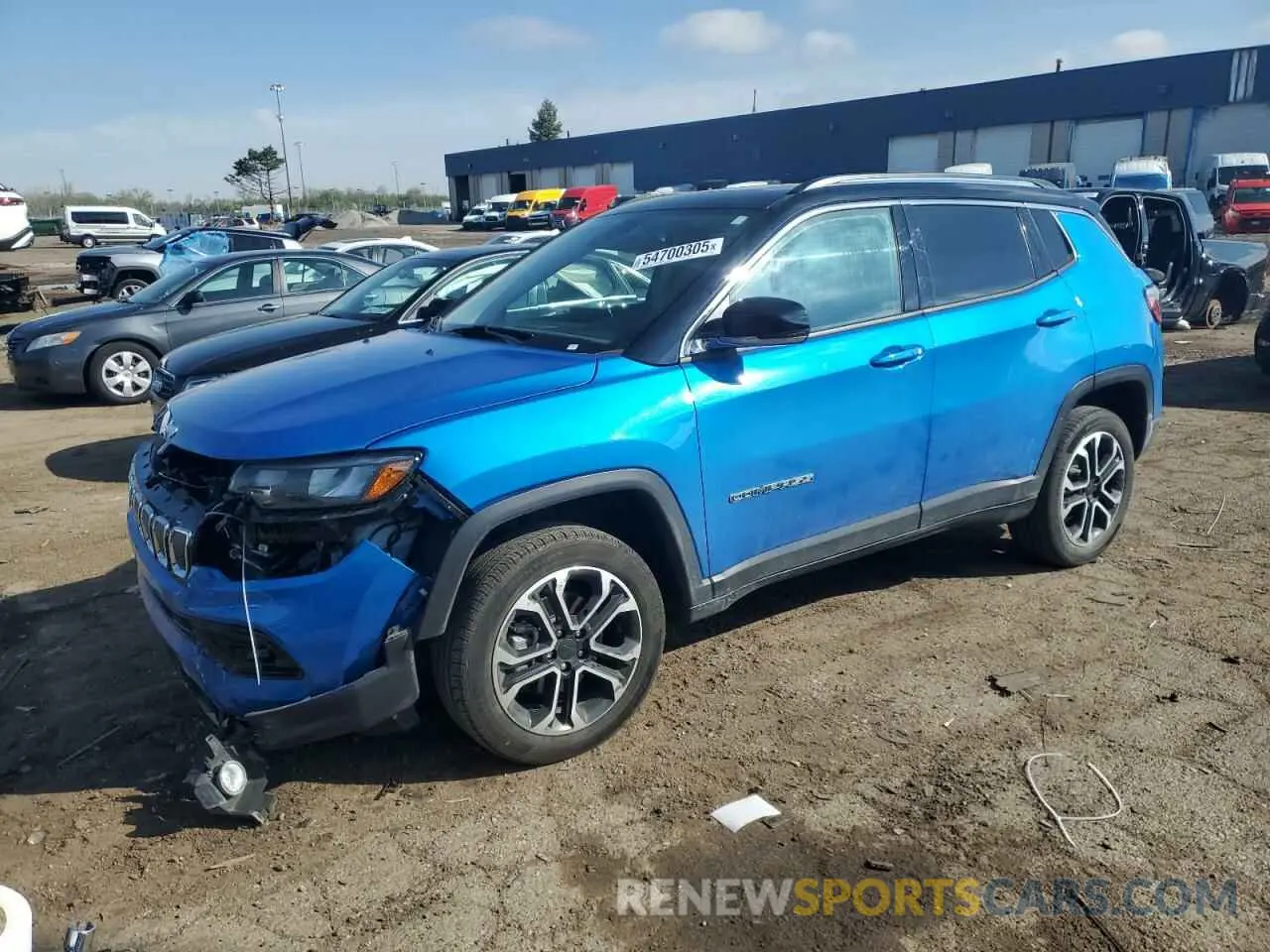 1 Photograph of a damaged car 3C4NJDCB6NT102209 JEEP COMPASS 2022
