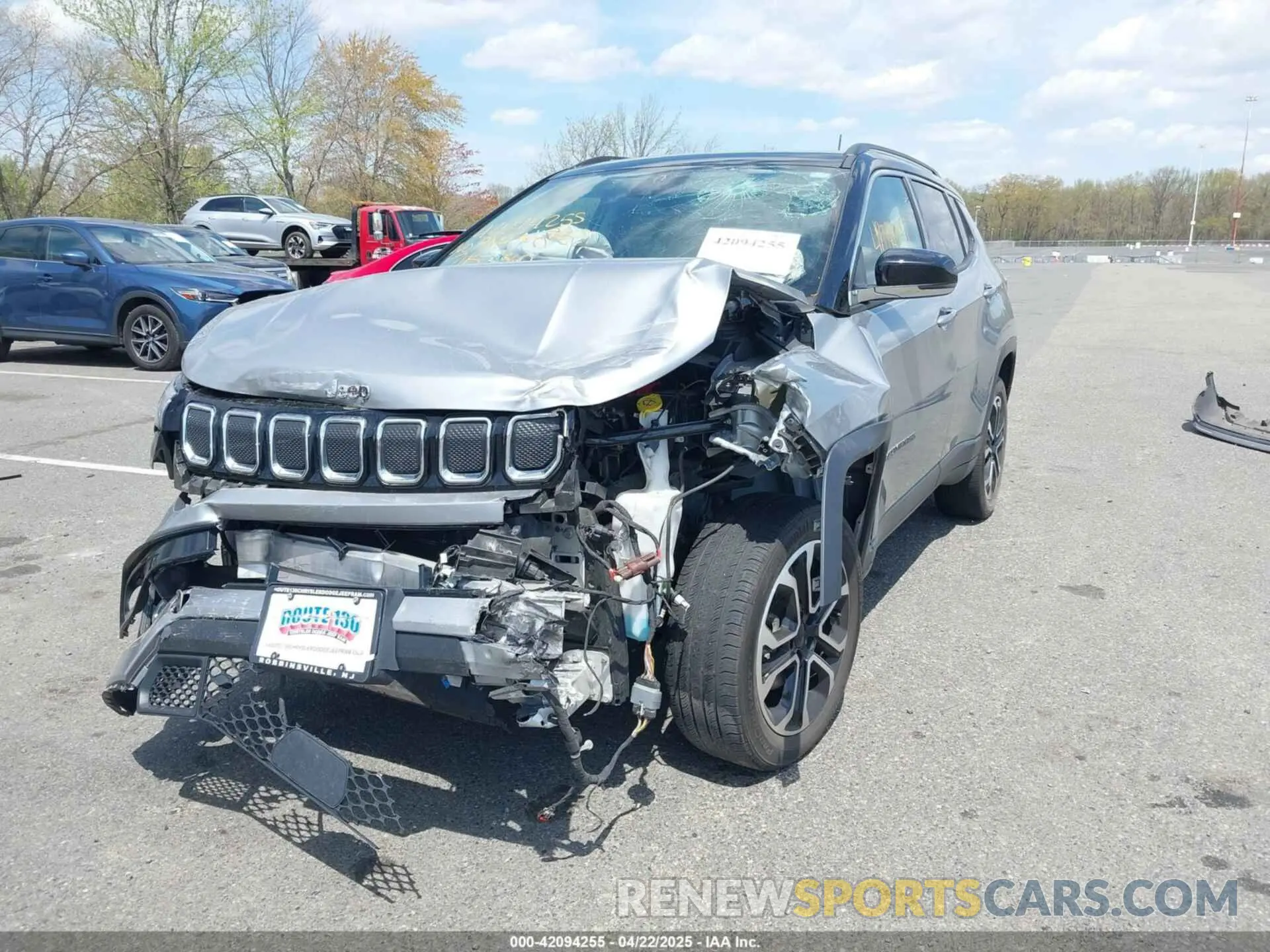 2 Photograph of a damaged car 3C4NJDCB8NT102888 JEEP COMPASS 2022