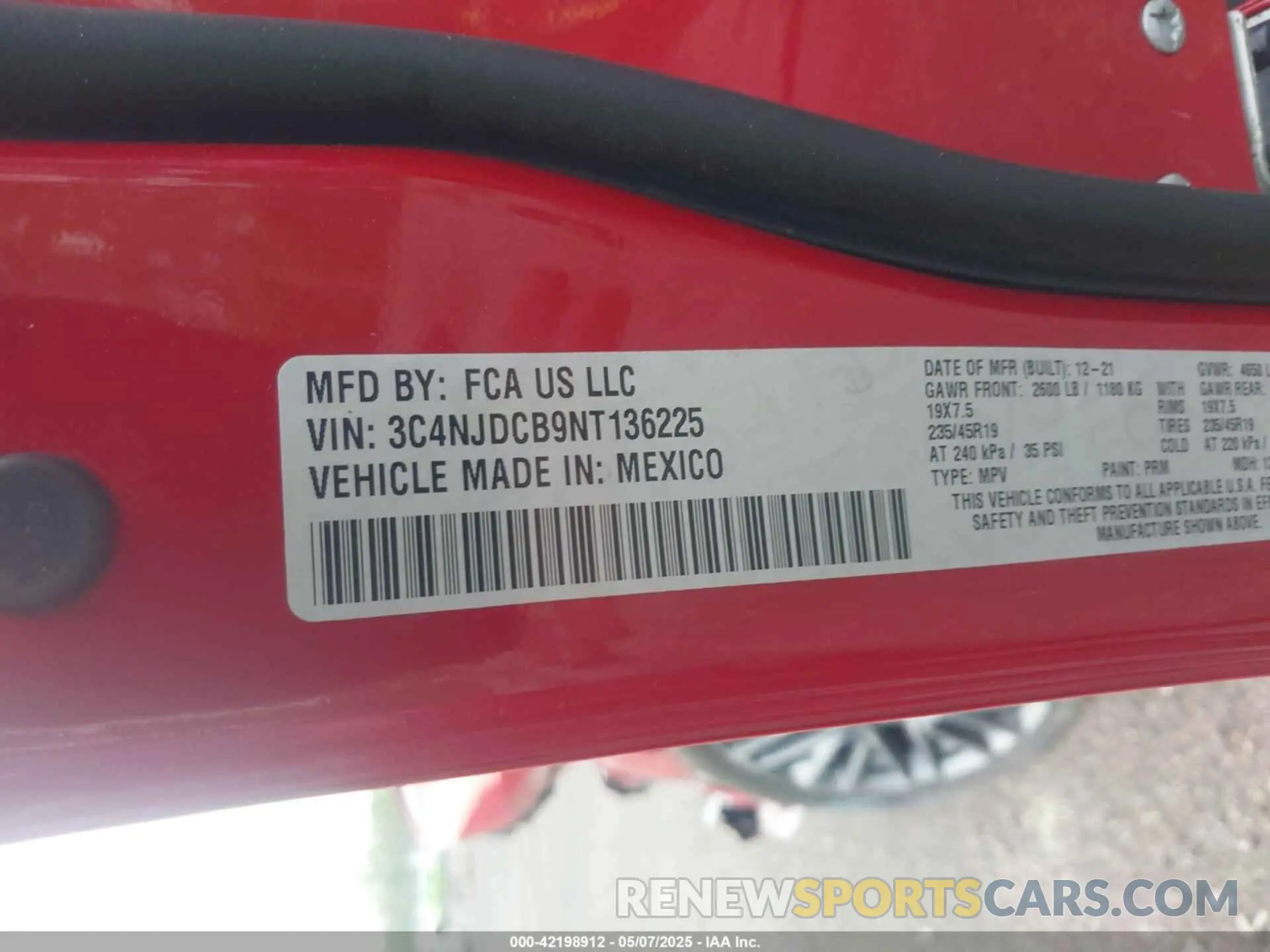 9 Фотография поврежденного автомобиля 3C4NJDCB9NT136225 JEEP COMPASS 2022