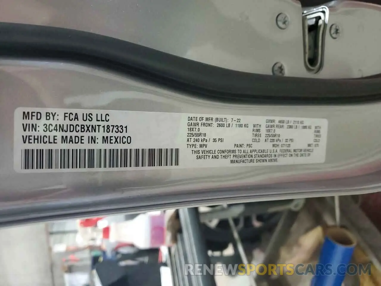 16 Фотография поврежденного автомобиля 3C4NJDCBXNT187331 JEEP COMPASS 2022