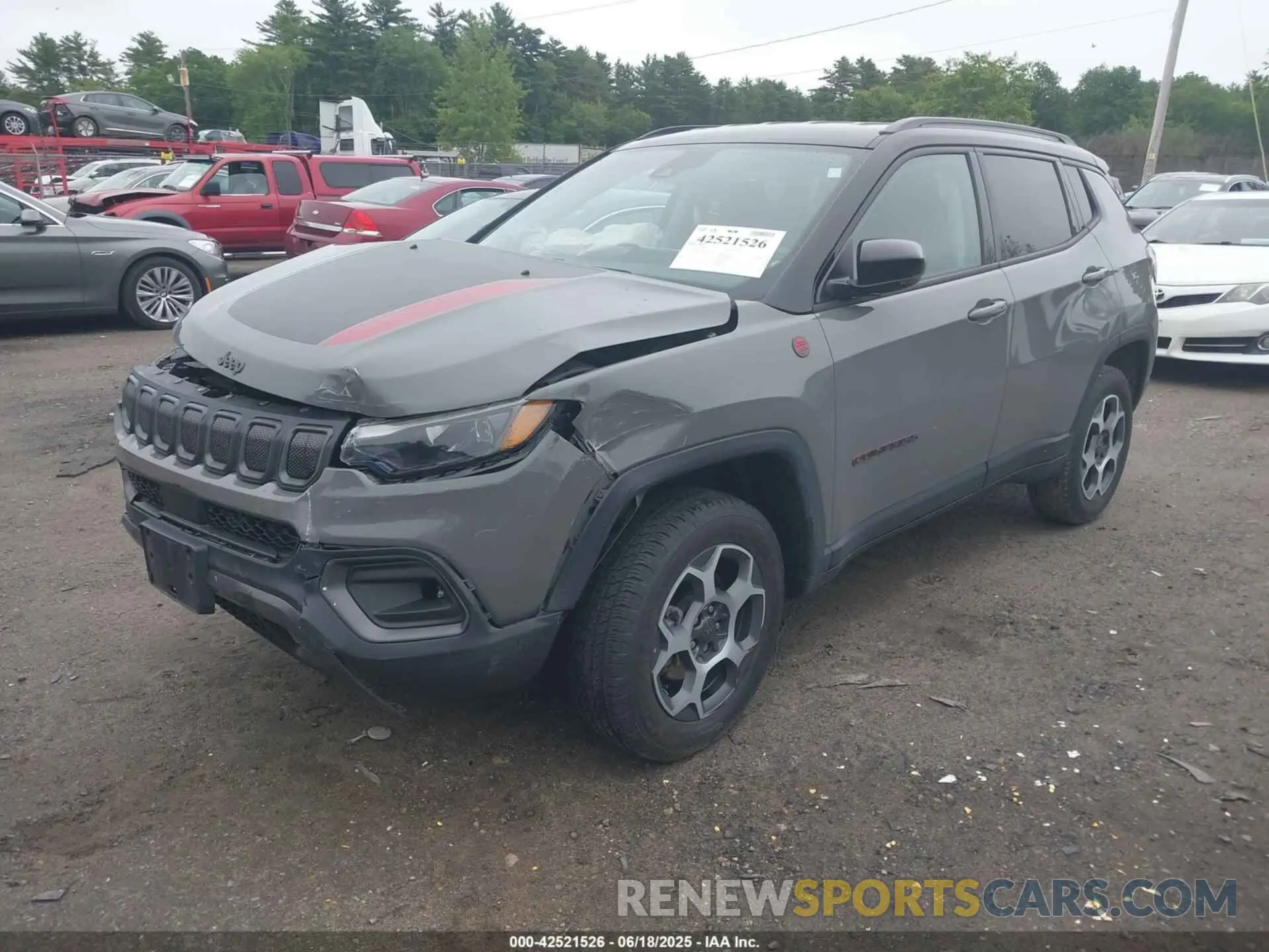 2 Photograph of a damaged car 3C4NJDDB4NT193706 JEEP COMPASS 2022