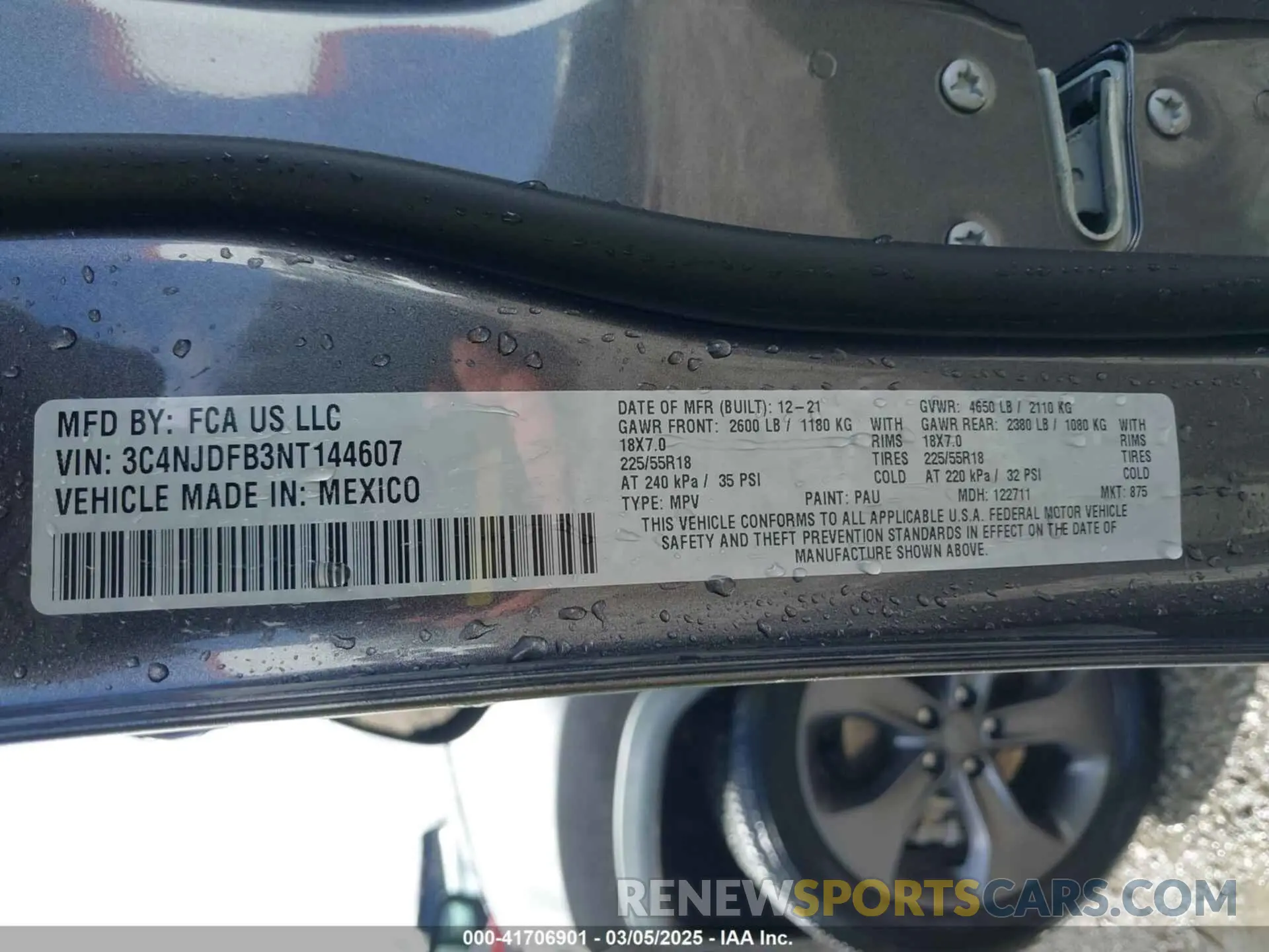 9 Фотография поврежденного автомобиля 3C4NJDFB3NT144607 JEEP COMPASS 2022