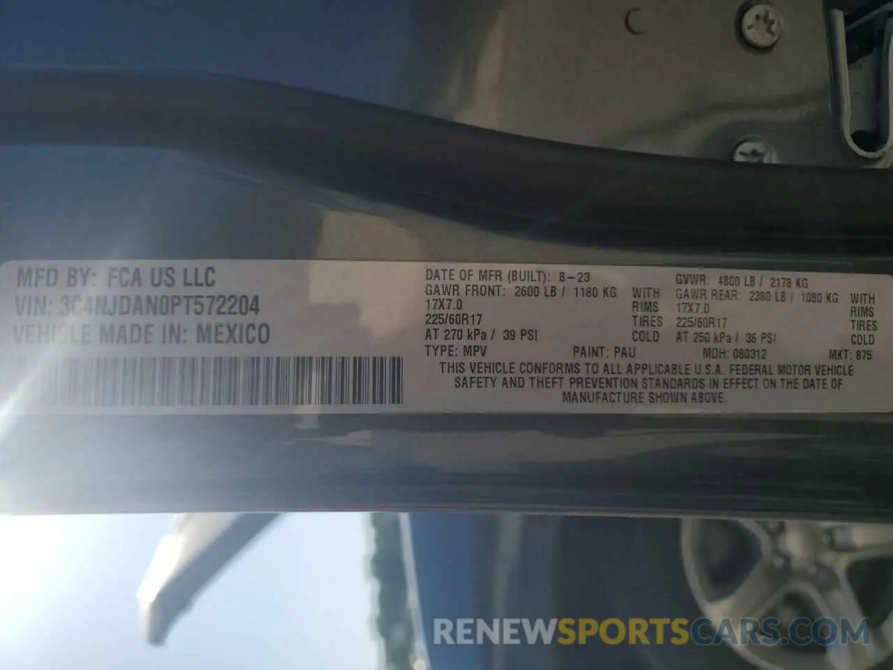 13 Photograph of a damaged car 3C4NJDAN0PT572204 JEEP COMPASS 2023