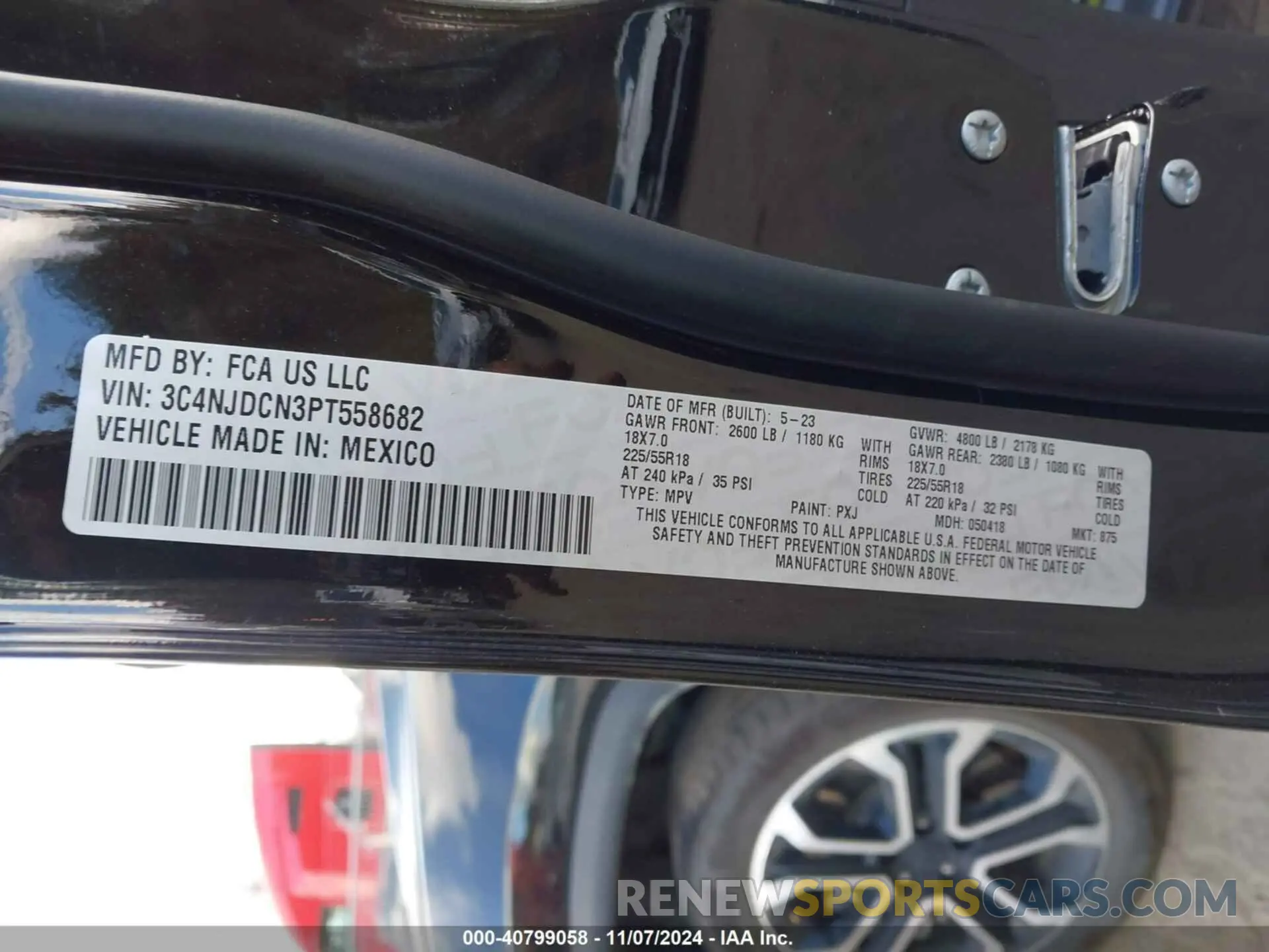 9 Photograph of a damaged car 3C4NJDCN3PT558682 JEEP COMPASS 2023