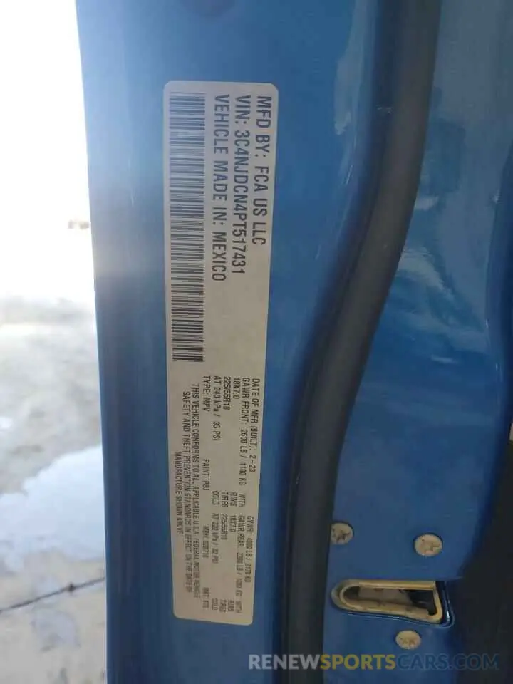 13 Фотография поврежденного автомобиля 3C4NJDCN4PT517431 JEEP COMPASS 2023