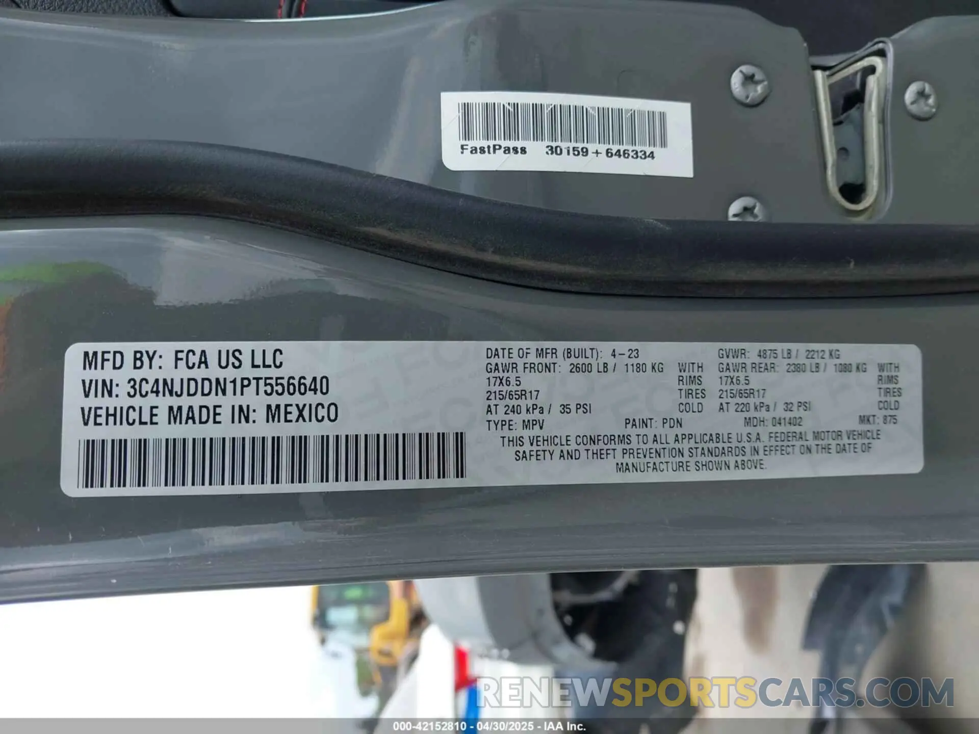 9 Фотография поврежденного автомобиля 3C4NJDDN1PT556640 JEEP COMPASS 2023