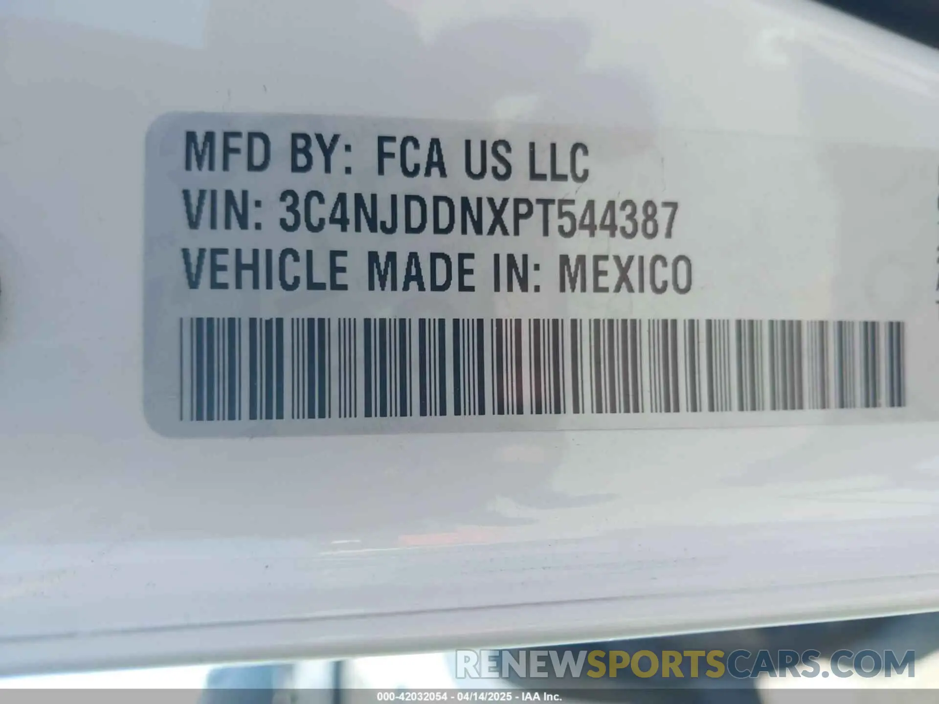 9 Фотография поврежденного автомобиля 3C4NJDDNXPT544387 JEEP COMPASS 2023