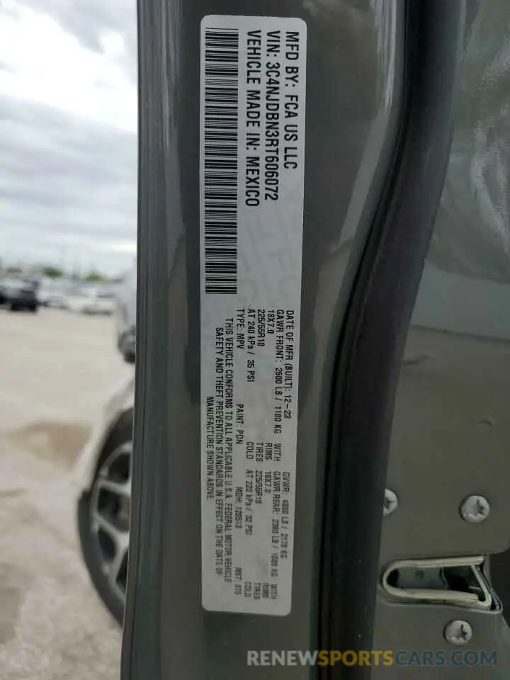 12 Фотография поврежденного автомобиля 3C4NJDBN3RT606072 JEEP COMPASS 2024