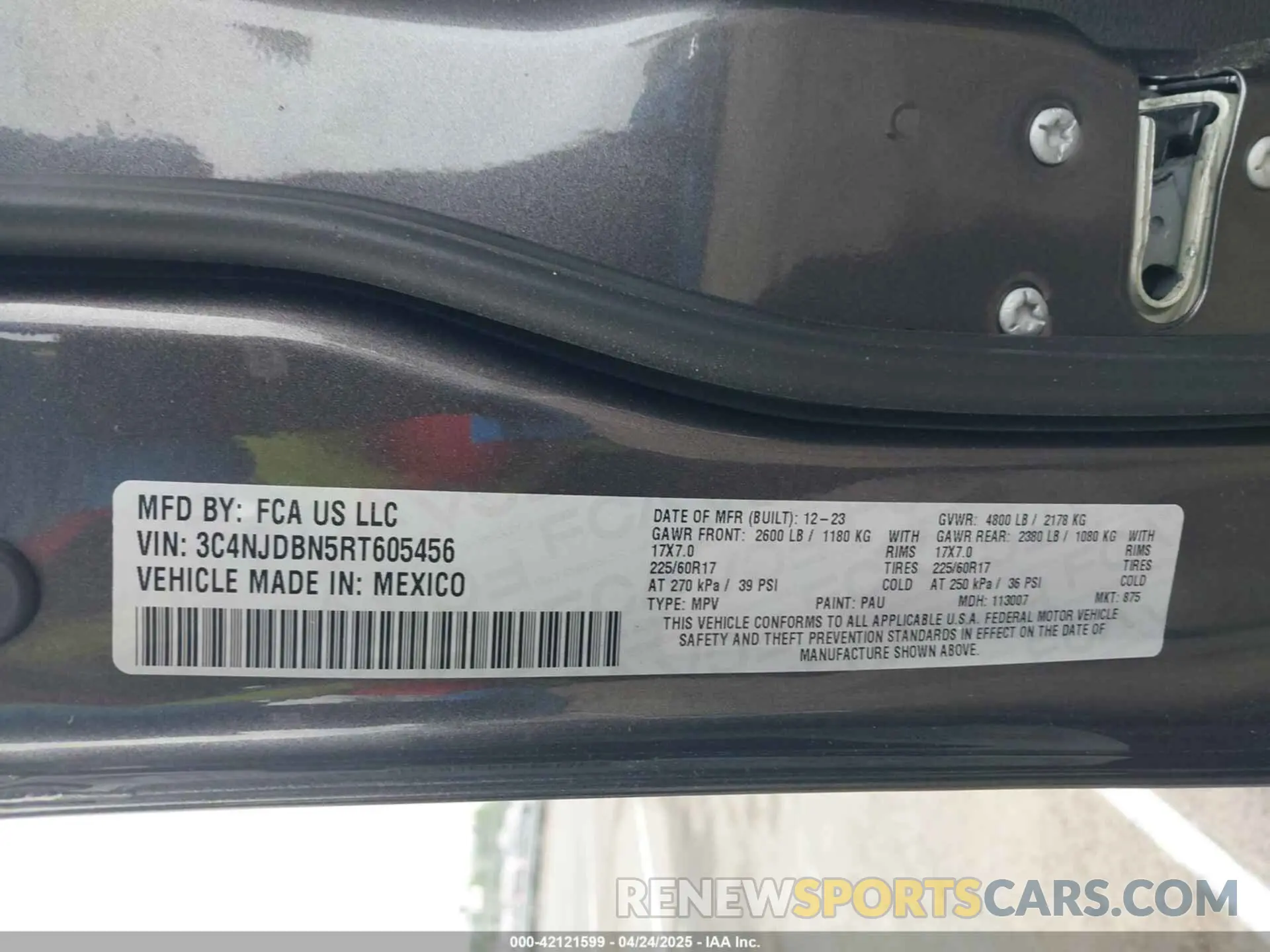 9 Фотография поврежденного автомобиля 3C4NJDBN5RT605456 JEEP COMPASS 2024