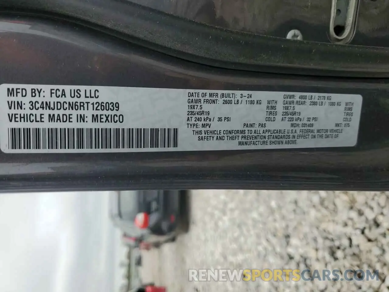 13 Photograph of a damaged car 3C4NJDCN6RT126039 JEEP COMPASS 2024
