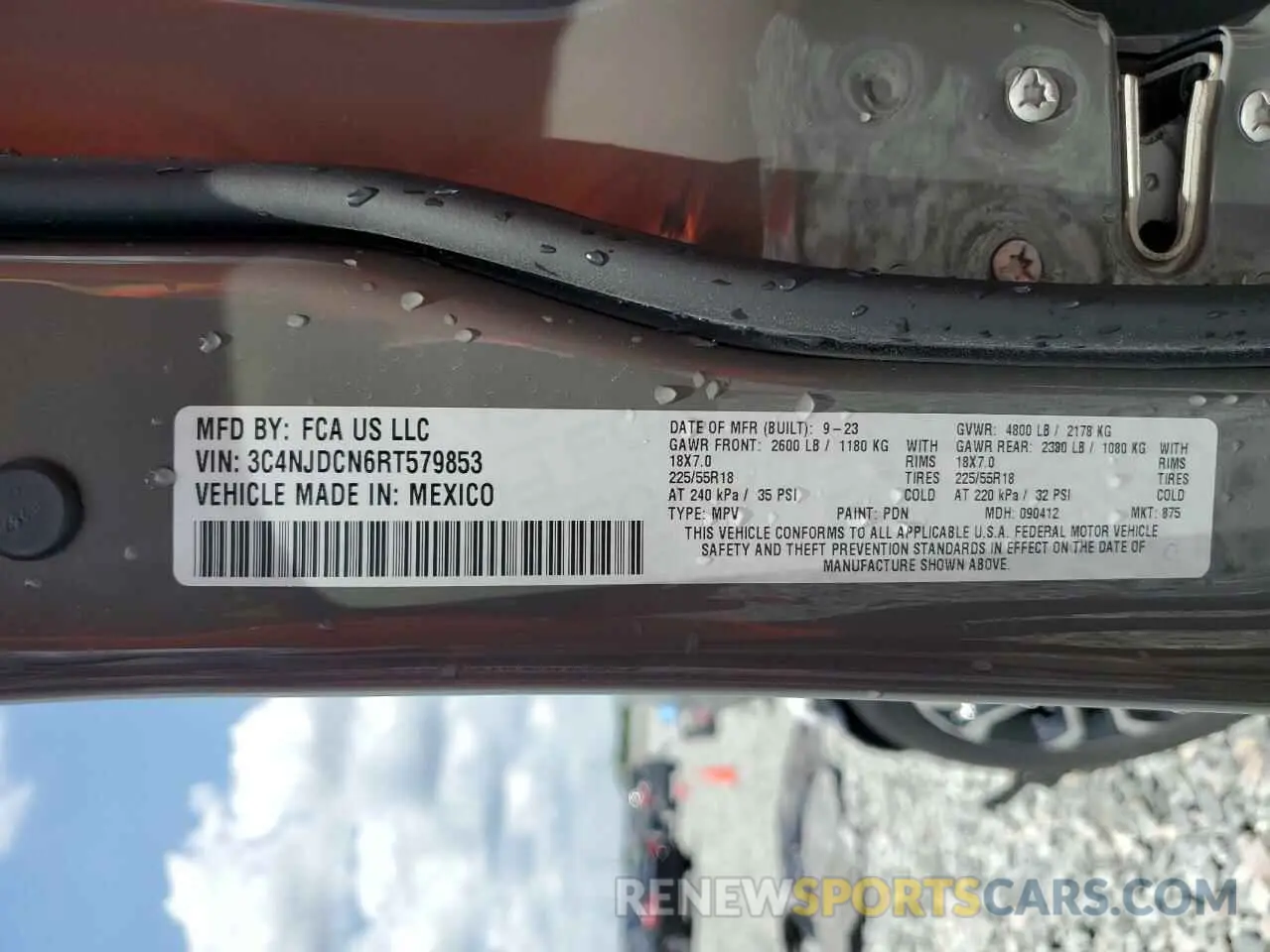 14 Photograph of a damaged car 3C4NJDCN6RT579853 JEEP COMPASS 2024