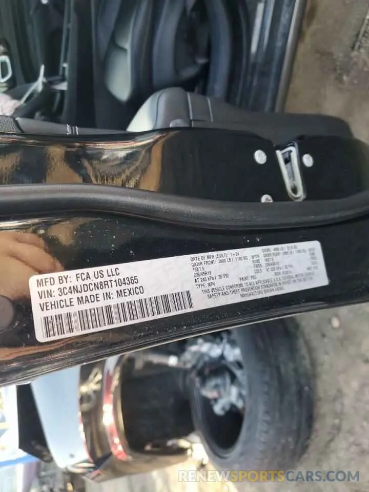 15 Photograph of a damaged car 3C4NJDCN8RT104365 JEEP COMPASS 2024