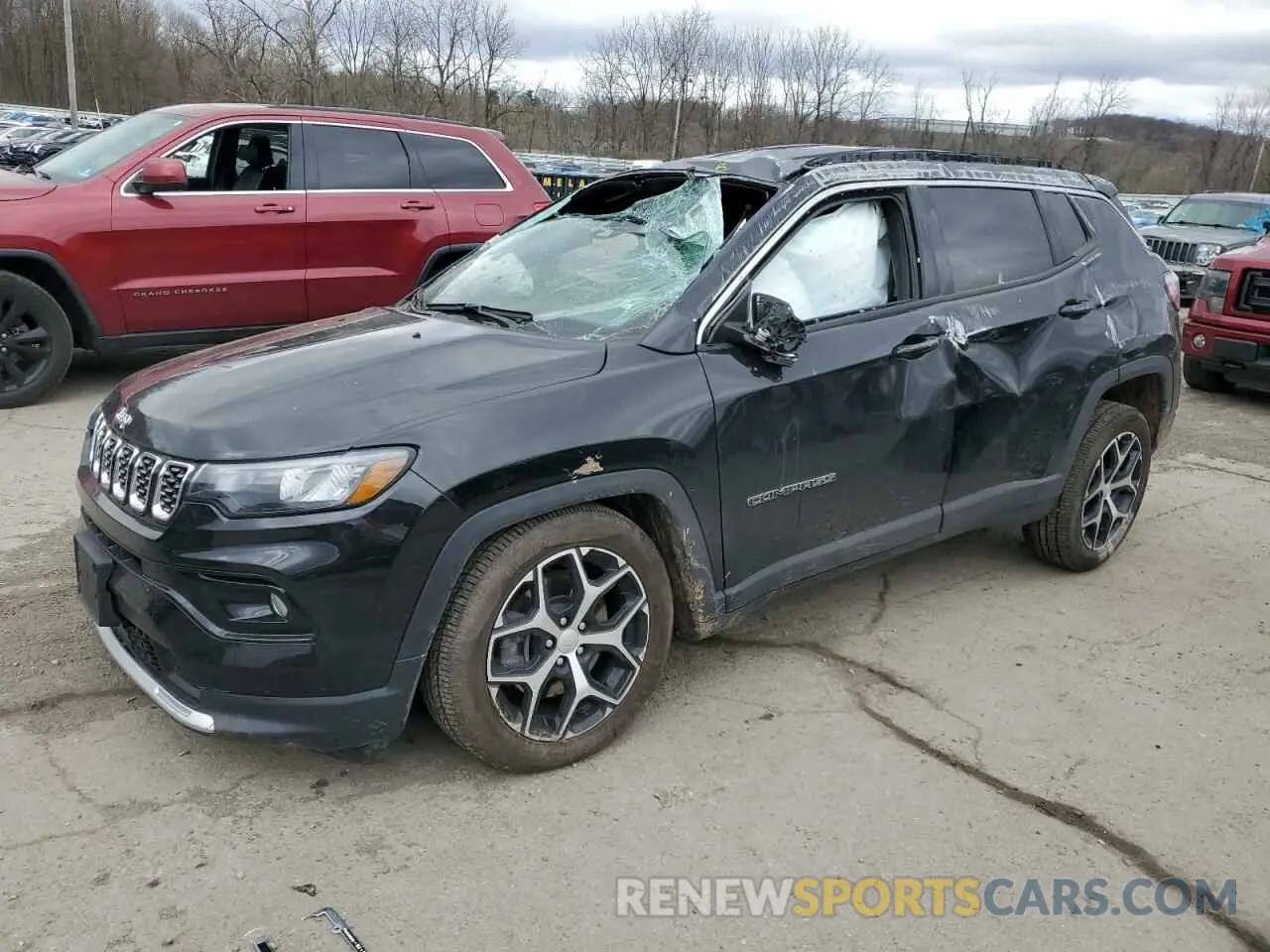 1 Photograph of a damaged car 3C4NJDCN8RT166610 JEEP COMPASS 2024