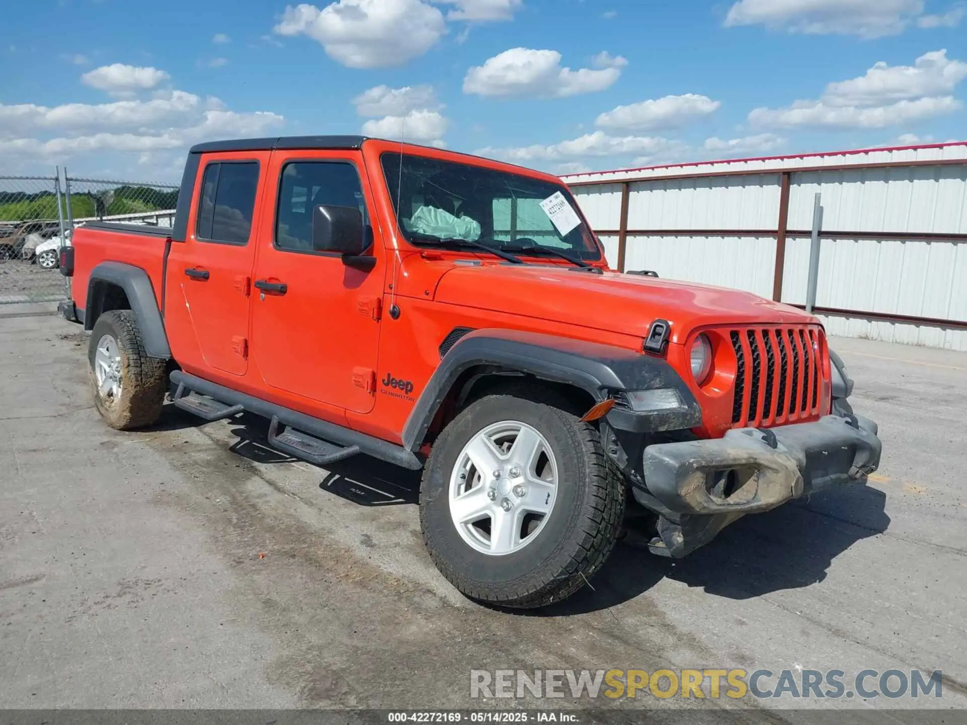 1 Photograph of a damaged car 1C6HJTAG1LL154854 JEEP GLADIATOR 2020