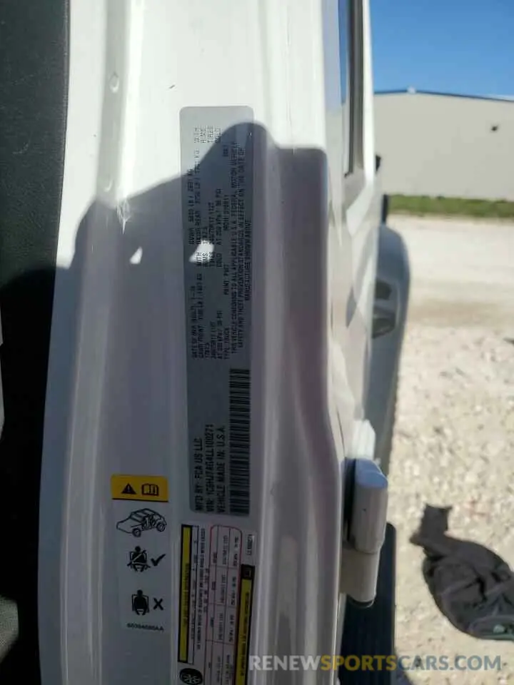 12 Photograph of a damaged car 1C6HJTAG4LL100271 JEEP GLADIATOR 2020